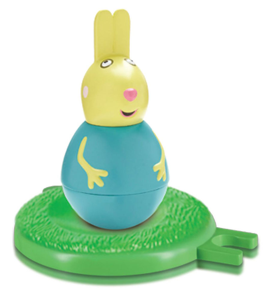 Peppa Pig Неваляшка Кролик Ребекка28803 Peppa Pig Неваляшка Кролик Ребекка28803Неваляшки Peppa Pig - это что-то новенькое! С ними играть еще интереснее, чем с обычными фигурками, они как будто живые. Стоит их толкнуть, они начнут раскачиваться, крутиться, танцевать. В наборе вы найдете неваляшку Кролик Ребекка и игровое поле, на котором неваляшка будет проделывать свои пируэты, игровое поле совместимо с полями других неваляшек Peppa Pig. Игрушка изготовлена из качественного и безопасного материала.