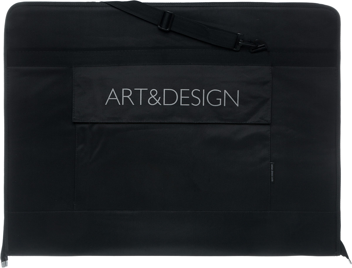 Папка художника Аntan Art&Design, цвет: черный. 6-24/36-24 Папка художника Аntan Art&Design, цвет: черный. 6-24/36-24Папка художника Аntan выполнена из высококачественного полиэстера и оформлена фирменной надписью. Папка оснащена удобными ручками и съемным плечевым ремнем, длина которого регулируется с помощью пряжки. На лицевой стороне расположен один накладной карман, закрывающийся клапаном на застежку-липучку. Внутри расположено главное отделение, которое содержит четыре эластичные резинки на липучках. Изделие закрывается на застежку-молнию.