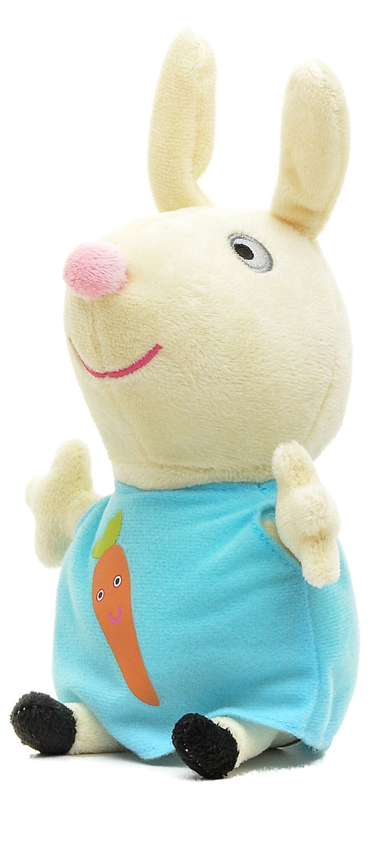 Peppa Pig Мягкая игрушка Ребекка с морковкой 20 см29624 Peppa Pig Мягкая игрушка Ребекка с морковкой 20 см29624Ваш ребенок любит мультфильм Свинка Пеппа? Тогда он обязательно оценит мягкую игрушку Peppa Pig в виде Кролика Ребекки, с которой можно весело играть, развивая навыки общения и воображение. С любимой игрушкой малыш будет делиться своими маленькими секретиками и безмятежно спать ночью - ведь в обнимку с плюшевым другом сон гораздо слаще! Мягкая игрушка очень приятна на ощупь, так как изготовлена из нежной велюровой ткани и плотно набита. Глазки, носик и ротик Ребекки выполнены в виде плотной вышивки, а на ее платьице красуется яркая аппликация в виде морковки.