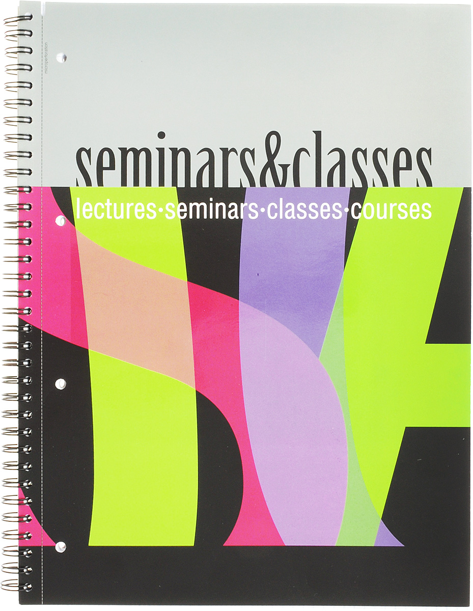 Полиграфика Тетрадь Seminar & Classes 80 листов в клетку формат А4 вид 437639_вид 4 Полиграфика Тетрадь Seminar & Classes 80 листов в клетку формат А4 вид 437639_вид 4Тетрадь в клетку Полиграфика Seminar & Classes с красочным изображением на обложке подойдет как студенту, так и школьнику. Обложка тетради выполнена из плотного картона. Внутренний блок состоит из 80 листов белой бумаги на гребне. Разметка страниц в стандартную голубую клетку, без полей. Страницы и обложка тетради дополнены микроперфорацией для удобного отрыва листов и отверстиями для колец.