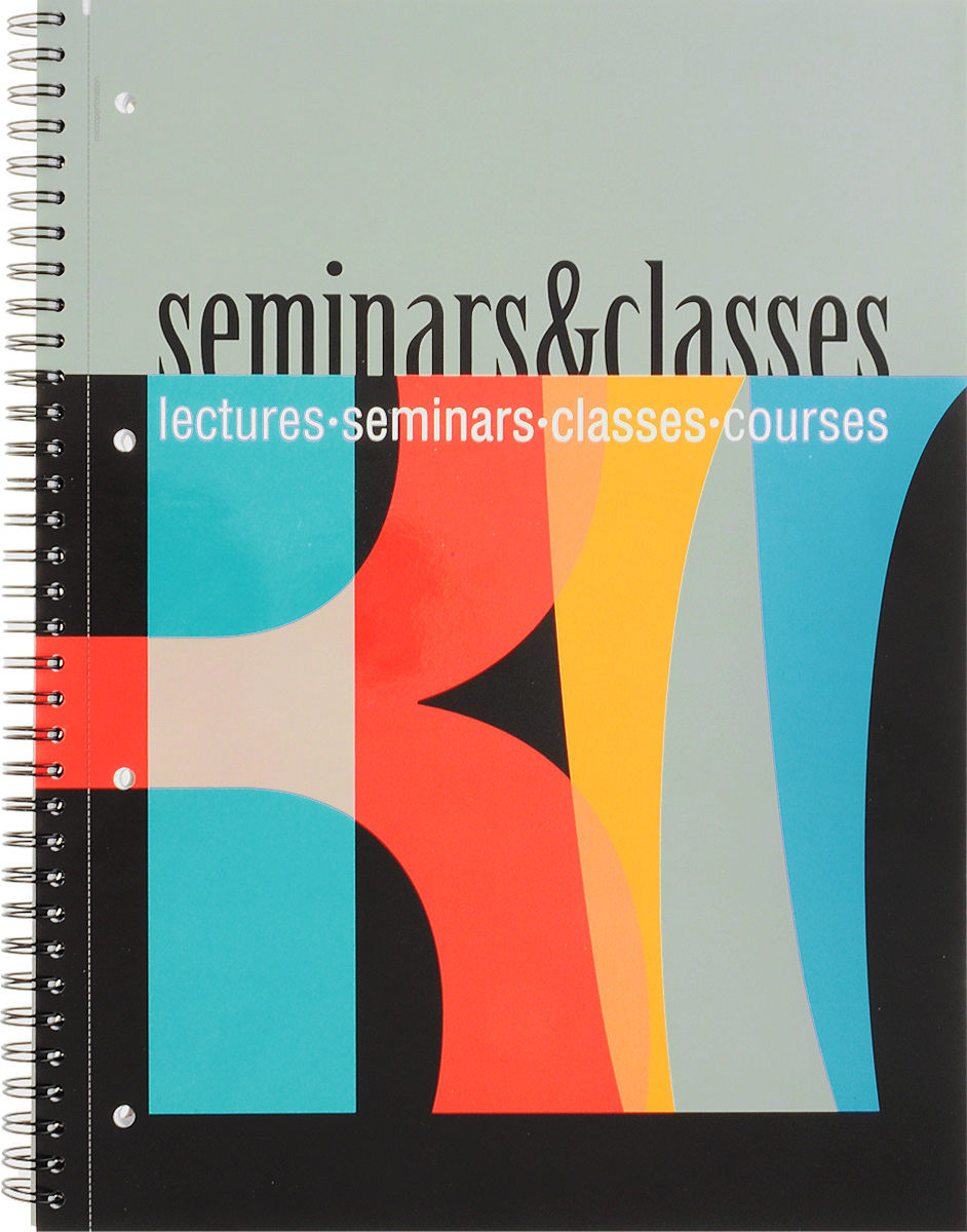 Полиграфика Тетрадь Seminar & Classes 80 листов в клетку формат А4 вид 237639_вид 2 Полиграфика Тетрадь Seminar & Classes 80 листов в клетку формат А4 вид 237639_вид 2Тетрадь в клетку Полиграфика Seminar & Classes с красочным изображением на обложке подойдет как студенту, так и школьнику. Обложка тетради выполнена из плотного картона. Внутренний блок состоит из 80 листов белой бумаги на гребне. Разметка страниц в стандартную голубую клетку, без полей. Страницы и обложка тетради дополнены микроперфорацией для удобного отрыва листов и отверстиями для колец.