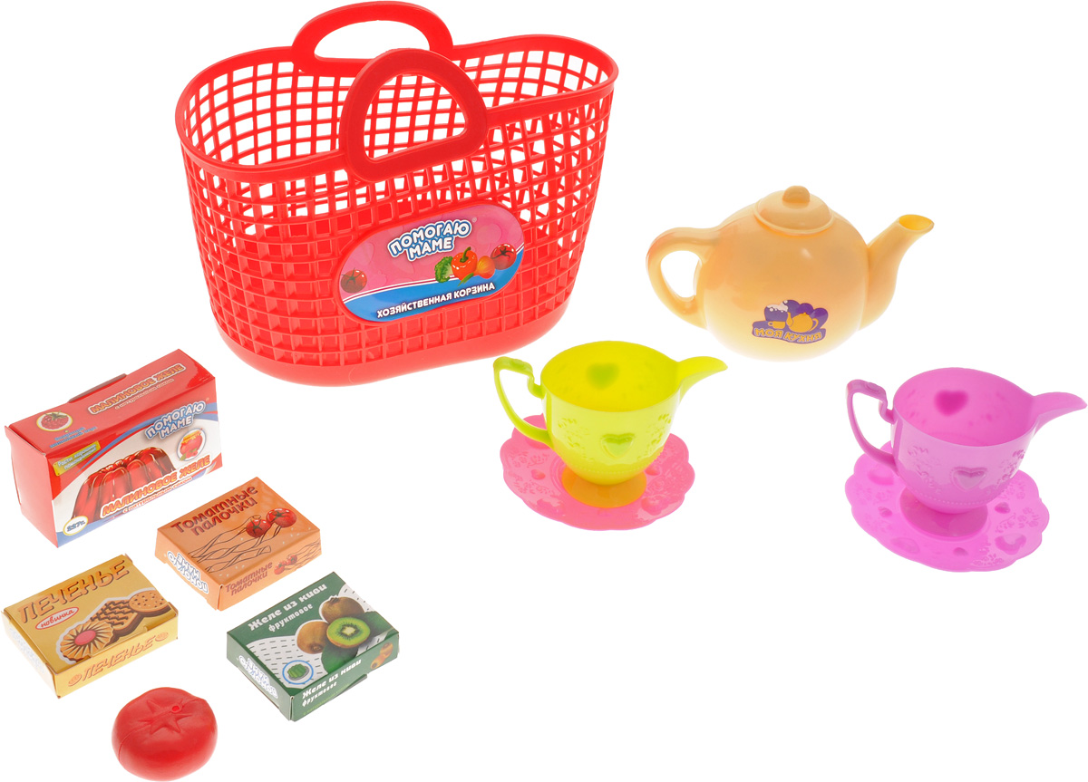 ABtoys Игрушечный набор посуды в корзине 10 предметов цвет красныйPT-00336_красный ABtoys Игрушечный набор посуды в корзине 10 предметов цвет красныйPT-00336_красныйИгрушечный набор посуды ABtoys просто незаменим в кукольном домике. Яркий и современный дизайн посуды делает ее привлекательной и стильной. Посуда с продуктами будет прекрасно смотреться на кукольной кухне и будет незаменима во время приготовления еды для кукол. В наборе кухонная посуда и муляжи продуктов. Все элементы набора выполнены из качественных и безопасных материалов. Игровые наборы из серии Помогаю Маме развивают фантазию, расширяют кругозор ребенка и помогают развить хозяйственные навыки. Набор упакован в удобную пластиковую сумку с ручками, в которой набор удобно переносить и хранить продукты.