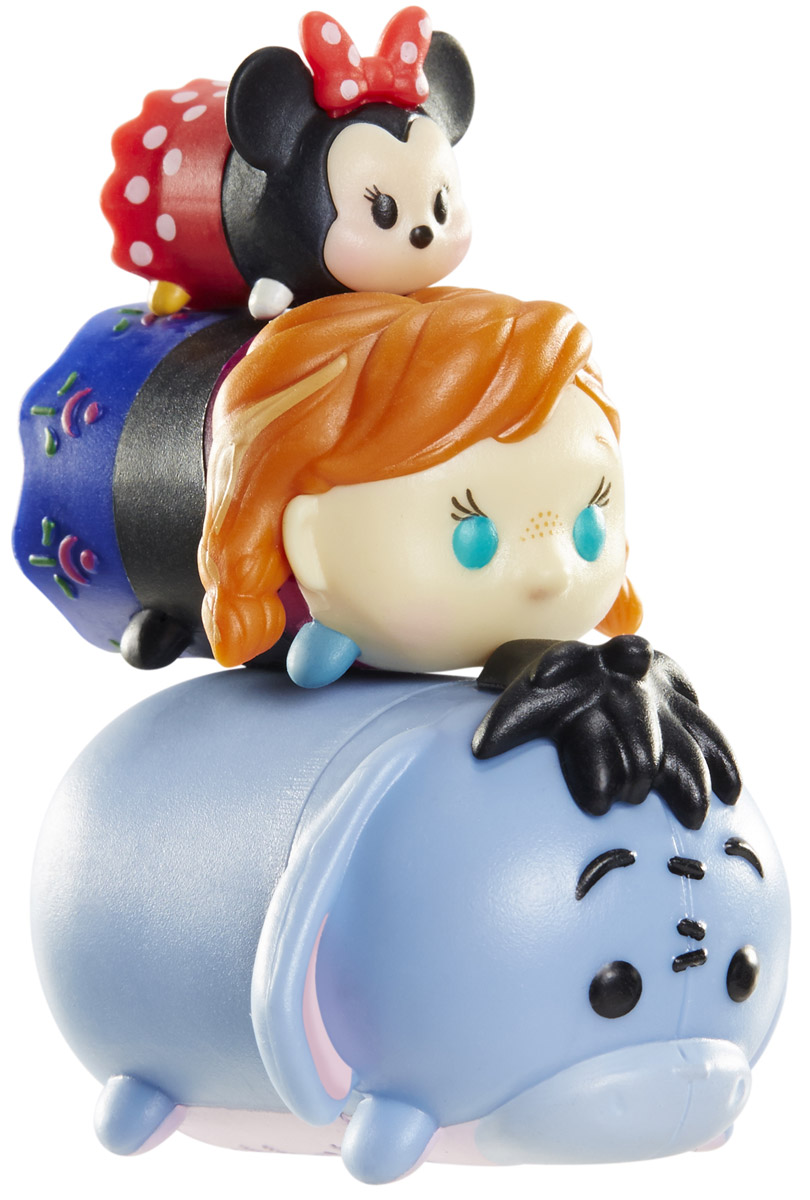 Tsum Tsum Набор фигурок Минни Анна Ослик980080_104/174/157 Tsum Tsum Набор фигурок Минни Анна Ослик980080_104/174/157Tsum Tsum - это небольшие коллекционные фигурки, изображающие различных персонажей детских мультфильмов Дисней. Они очень яркие, качественно выполнены и выглядят весьма привлекательно. В набор входят 3 фигурки разных размеров. Отличительной особенностью игрушек является то, что их можно сцеплять друг с другом, усаживая на спины - таким образом, у вас получится подобие оригинальной башенки. Соберите целую коллекцию фигурок! В наборе фигурки под номерами 104, 174, 157.