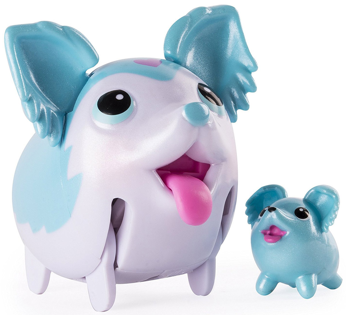 Chubby Puppies Набор фигурок Той-спаниель56700_20075406 Chubby Puppies Набор фигурок Той-спаниель56700_20075406Набор фигурок Chubby Puppies Той-спаниель - это функциональная фигурка забавной собачки и её миниатюрная копия, которые наверняка понравятся вашему ребенку. Собачка умеет забавно передвигаться, шагая вразвалку, благодаря чему игра с ней становится еще более интересной и увлекательной. Фигурка не только ходит, но и смешно прыгает! Язык, хвостик и ушки у собачки подвижные. Набор предназначен для увлекательной сюжетно-ролевой игры и выглядит очень ярко и эффектно. Набор выполнен из качественного пластика и совершенно безопасен для здоровья вашего ребенка. Порадуйте вашего малыша таким замечательным подарком! Для работы требуется 1 батарейка напряжением 1,5 V типа ААА (входит в комплект).