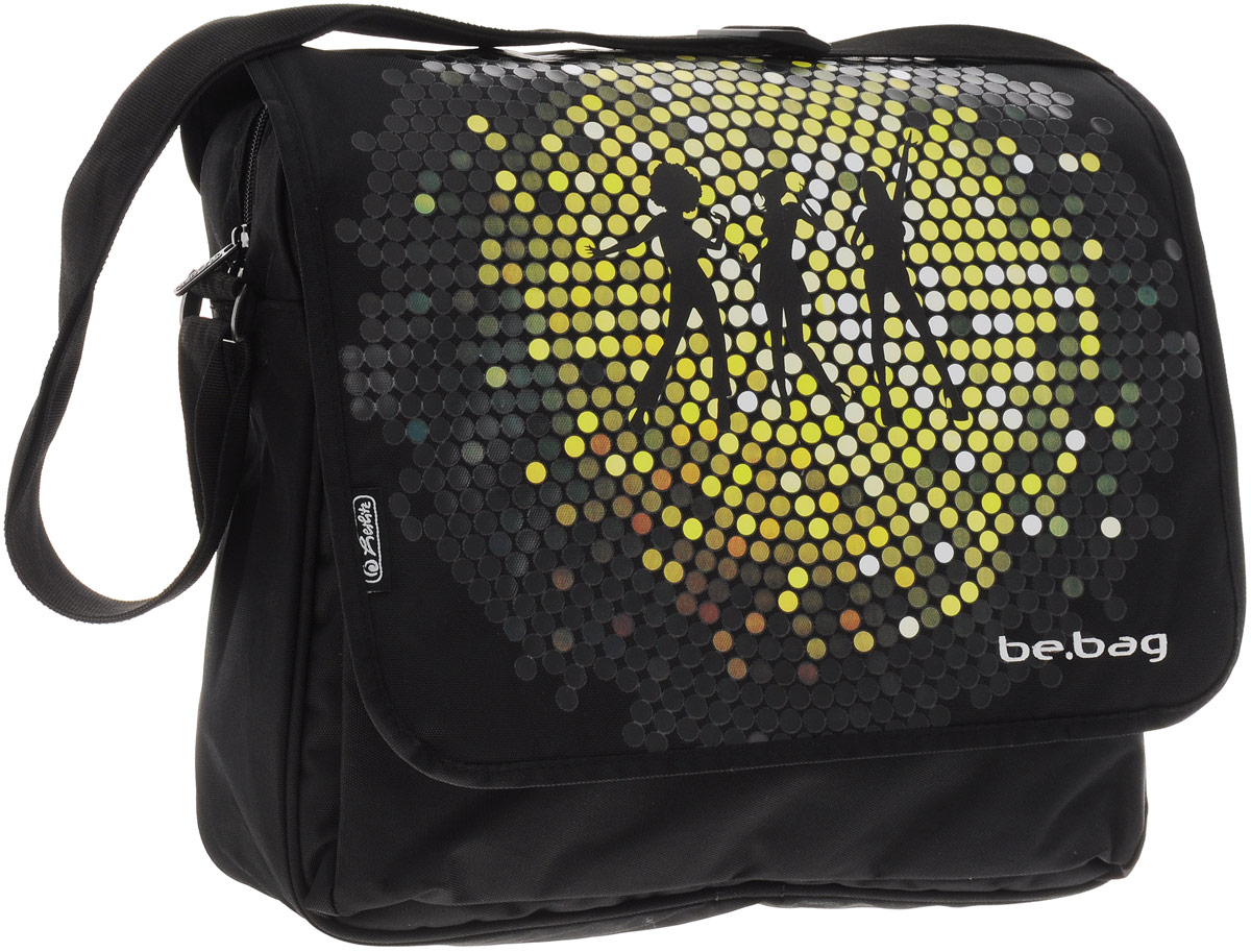 Herlitz Сумка школьная Be Bag Black Dance11410412 Herlitz Сумка школьная Be Bag Black Dance11410412Прочная и вместительная школьная сумка Herlitz Be Bag. Black Dance смотрится элегантно в любой ситуации. Сумка имеет одно отделение на молнии, которое закрывается сверху откидывающимся клапаном. Клапан на кнопках, съемный. Внутри отделения находятся два открытых сетчатых кармана и потайной карман на молнии. Спереди сумки расположен карман на молнии, содержащий мягкую перегородку, сетчатый карман, небольшой карман на молнии, кармашек с мягкой подкладкой для мобильного телефона и карабин для ключей. Широкая лямка регулируется по длине. Такую сумку можно использовать для повседневных прогулок, учебы, отдыха и спорта, а также как элемент вашего имиджа. Лаконичный и сдержанный дизайн подчеркнет индивидуальность и порадует своей функциональностью.