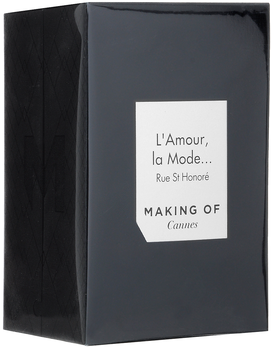 Making Of Cannes Lamour La Mode Парфюмерная вода, 75 млMKGOF-C54-VAPO-N-75-LALM Making Of Cannes Lamour La Mode Парфюмерная вода, 75 млMKGOF-C54-VAPO-N-75-LALMl’Amour, la Mode.../Любовь и мода… Париж, улица Сент-Оноре Закрытый показ в столице моды: безупречные модели в совершенных платьях, атмосфера торжества красоты. И аромат, завершающий образ, за 5 минут до выхода на подиум. Верхние ноты: лимон, итальянский бергамот, ягоды, роза Ноты сердца: красная роза, пудренный аккорд Базовые ноты: кожа, белый мускус, гаитянский ветивер.