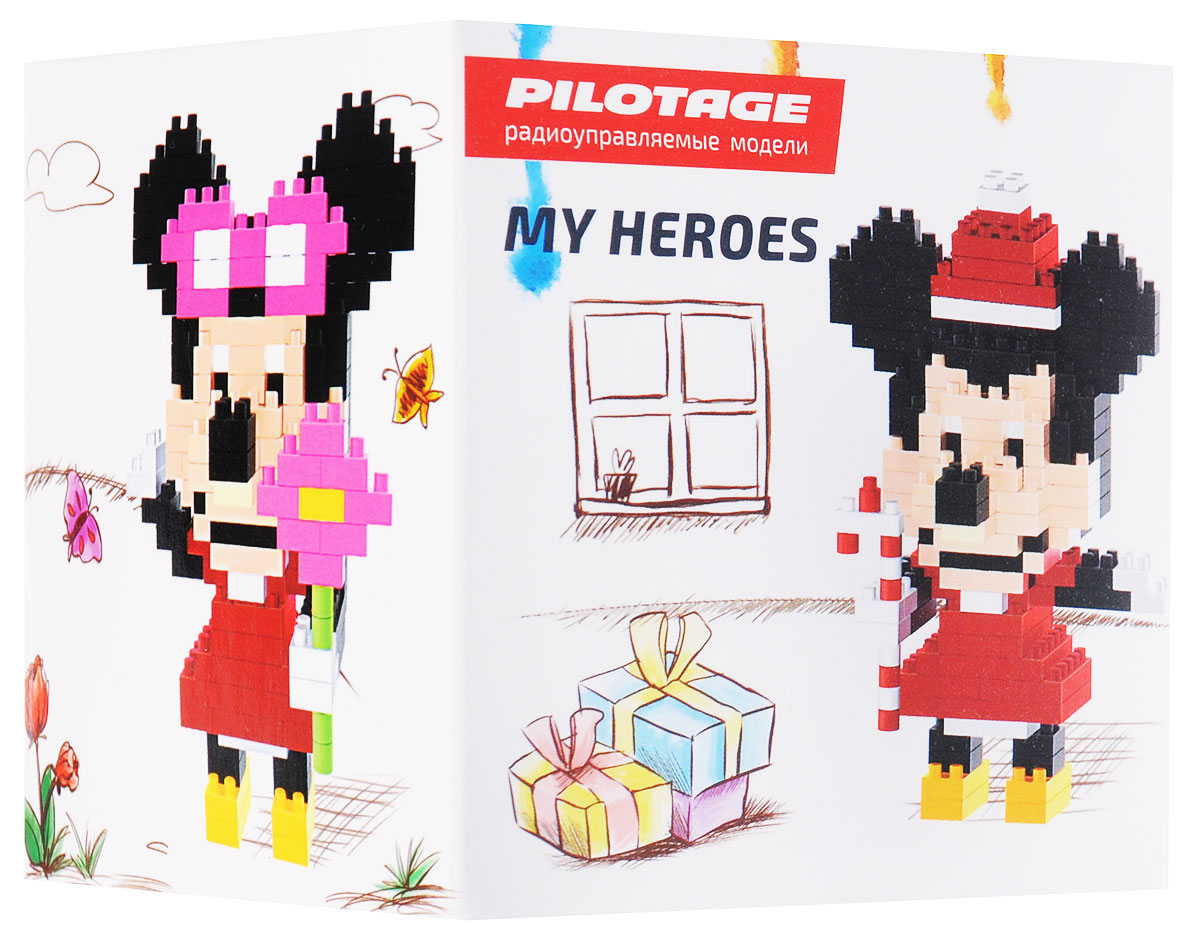 Pilotage Конструктор Minnie 3 в 1RC18333 Pilotage Конструктор Minnie 3 в 1RC18333Конструкторы серии My Heroes представляют новый принцип конструирования различных фигурок и моделей, которые собираются без использования клея из маленьких разноцветных кубиков. Такой набор не только предоставит возможность поставить на полку необычную фигурку или фантастическую модель, но и развить навыки мелкой моторики и внимательность. Теперь у вас появится возможность собрать любимого героя в популярном пиксельном (8-битном) стиле. Конструктор Pilotage Minnie включает в себя 247 элементов для сборки и подробную инструкцию.