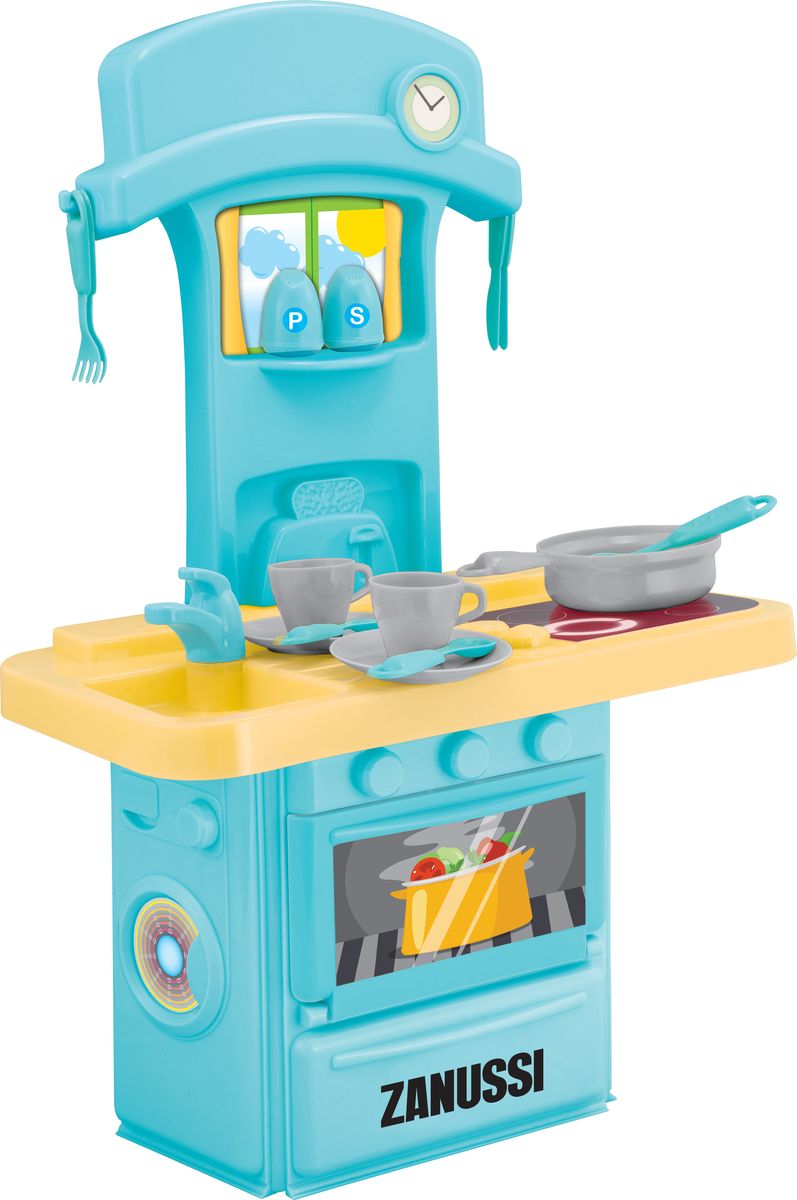 HTI Электронная мини-кухня Zanussi1684200.00 HTI Электронная мини-кухня Zanussi1684200.00Детская электронная кухня с подсветкой и звуками. 14 аксессуаров прилагаются.Открывающаяся дверца.Работает от 3 батареек типа АА (в комплект не входят). Высота кухни в собранном виде 60 см . Высота игрушки в собранном виде 60 см. Размер в собранном виде:38,6х21,5х60