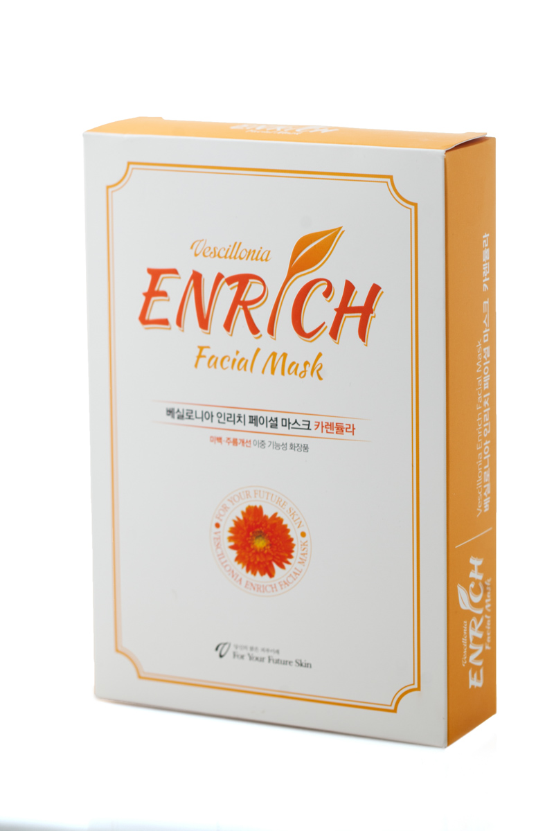 Маска для лица с экстрактом календулы Vescillonia Enrich Facial Mask, 5 шт00-00000121 Маска для лица с экстрактом календулы Vescillonia Enrich Facial Mask, 5 шт00-00000121Маска предназначена для ухода за кожей лица. Обладает антисептическим, противовоспалительным, восстанавливающим, смягчающим и успокаивающим эффектом. Кожа приобретает гладкость и мягкость, ее цвет становится здоровым и ровным