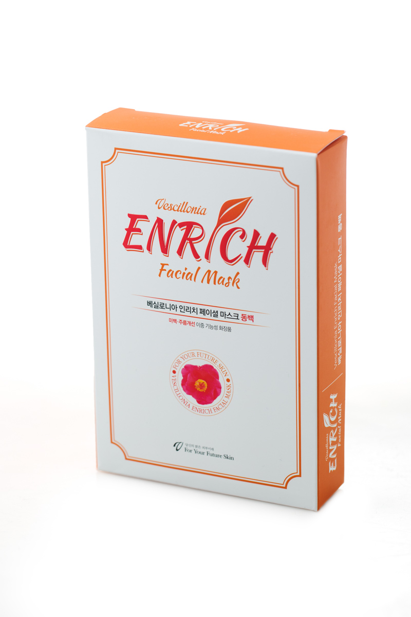 Маска для лица с экстрактом камелии Vescillonia Enrich Facial Mask, 5 шт00-00000123 Маска для лица с экстрактом камелии Vescillonia Enrich Facial Mask, 5 шт00-00000123Маска предназначена для ухода за кожей лица. Обладает питательными, защитными, смягчающими, регенерационными, увлажняющими, успокаивающими свойствами. Оказывает омолаживающее и тонизирующее действие, способствует профилактике образования морщин и разглаживанию уже имеющихся. Антиоксидантный комплекс, содержащийся в масле Камелии, успешно обезвреживает свободные радикалы и препятствует дальнейшему их образованию