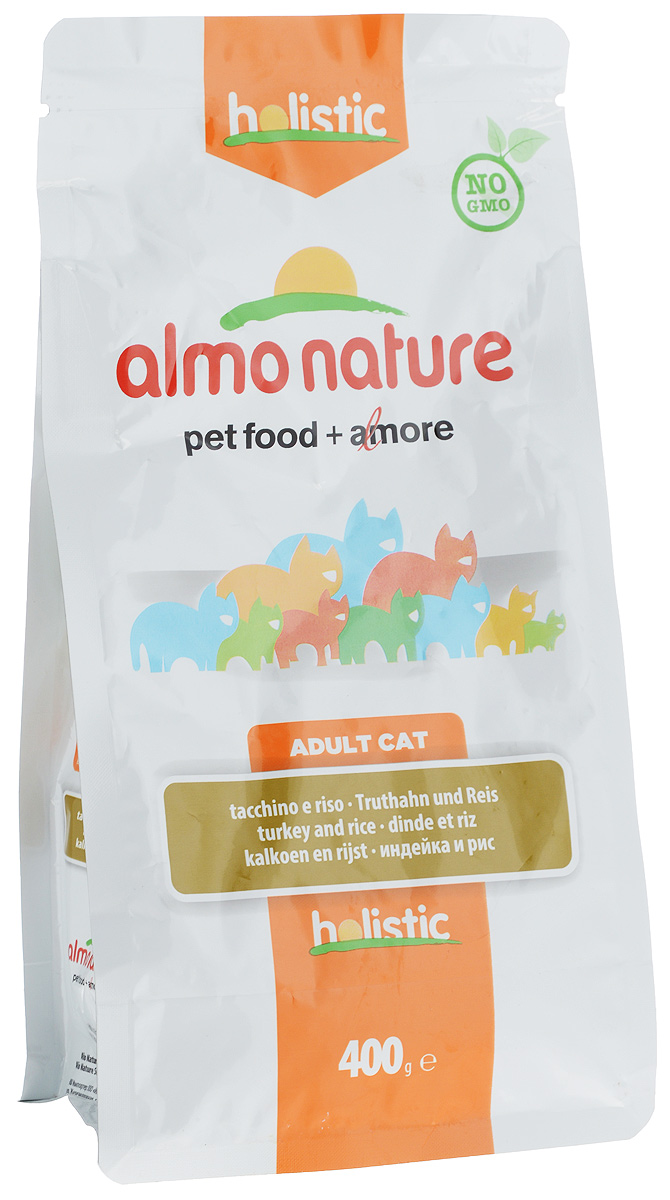 Корм сухой Almo Nature для взрослых кошек, с индейкой и рисом, 400 г22733 Корм сухой Almo Nature для взрослых кошек, с индейкой и рисом, 400 г22733Корм сухой Almo Nature представляет собой полноценное питание для взрослых кошек. Высокое содержание свежей индейки делает этот продукт более привлекательными для кошек и повышает усвояемость. Товар сертифицирован. Микроэлементы: йодат кальция, безводный 1,64 мг/кг, селенит натрия 0,53 мг/кг, сульфат железа моногидрат 321мг/кг, сульфат меди пентогидрат 42 мг/кг, аминокислотный-меди хелат, гидрат 53 мг/кг, аминокислотный-цинка хелат, гидрат 356 мг/кг, сульфат марганца моногидрат 117 мг/кг, сульфат цинка моногидрат 296 мг/кг, аминокислотный-железа хелат, гидрат 21 мг/кг. Гарантированный анализ: белки – 30%, клетчатка – 1,5%, жиры – 15%, зола – 8%, влажность – 7%.