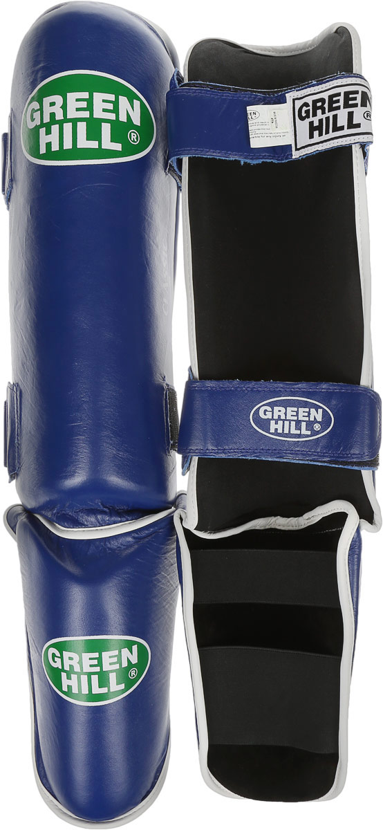 Защита голени и стопы Green Hill Classic, цвет: синий, черный. Размер XL. G-0019G-0019-XL Защита голени и стопы Green Hill Classic, цвет: синий, черный. Размер XL. G-0019G-0019-XLЗащита голени и стопы Green Hill Classic с наполнителем, выполненным из вспененного полимера, необходима при занятиях спортом для защиты пальцев и суставов от вывихов, ушибов и прочих повреждений. Накладки выполнены из высококачественной натуральной кожи. Они надежно фиксируются за счет ленты и липучек. Удобные и эргономичные накладки Green Hill Classic идеально подойдут для занятий тхэквондо и другими видами единоборств. Длина голени: 37 см. Ширина голени: 16 см. Длина стопы: 21 см. Ширина стопы: 12 см.