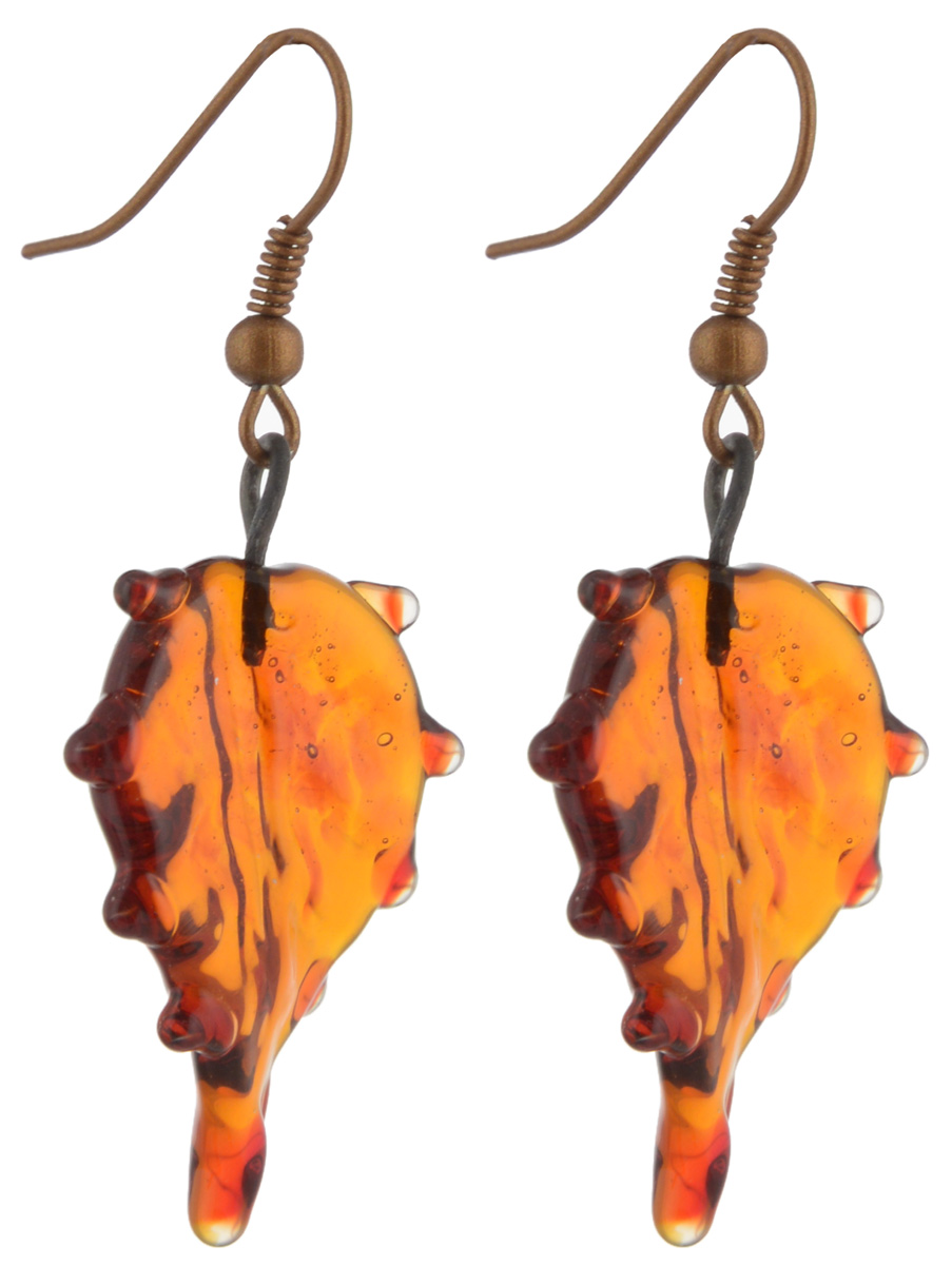 Серьги Осенний поцелуй (Lampwork) Ручная авторская работаБукина16к-7 Серьги Осенний поцелуй (Lampwork) Ручная авторская работаБукина16к-7Общая длина 5,5 см. Ширина 2 см. Авторская работа. Автор Ольга Букина. Оригинальные серьги, изготовленные из цветного стекла в виде листиков, позволят вам с легкостью воплотить самую смелую фантазию и создать собственный, неповторимый образ. Красивое и необычное украшение блестяще подчеркнет изящество, женственность и красоту своей обладательницы и поможет внести разнообразие в привычный образ. Каждое украшение выполнено вручную и потому уникально. Ваше украшение может несколько отличаться в деталях от представленного на фотографии. Общий вид украшения сохраняется.