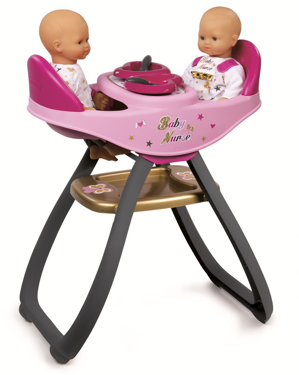 Smoby Мебель для кукол Стульчик для кормления Baby Nurse220315 Smoby Мебель для кукол Стульчик для кормления Baby Nurse220315Стульчик для кормления кукол Smoby Baby Nurse подходит для пупсов до 42 см. Комплект: стульчик для двух кукол, 2 ложки, 2 тарелки. Кукла в набор не входит.