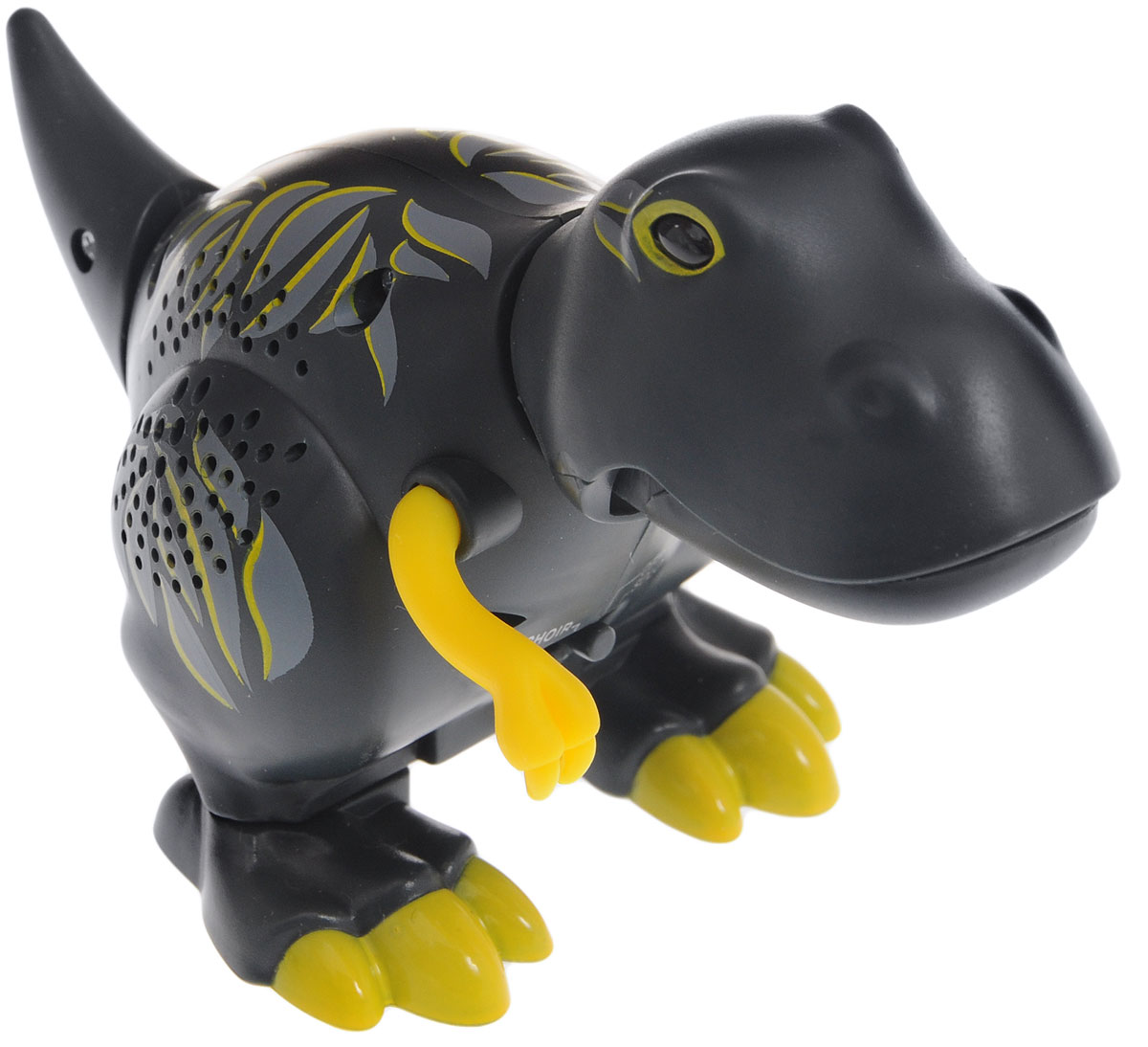 DigiFriends Интерактивная игрушка Динозавр Terry88281-2 DigiFriends Интерактивная игрушка Динозавр Terry88281-2У вас есть шанс получить уникального домашнего питомца - поющего динозавра. Не каждый может похвастаться этим. Интерактивная игрушка DigiFriends Динозавр Terry - это умное животное, которое будет развлекать вас различными мелодиями, пением и ревом. Для активизации динозавра необходимо посвистеть или похлопать в ладоши. Игрушка издает 55 вариантов песен и рев динозавра, также динозавр повторяет то, что вы сказали. Такая игрушка станет незабываемым подарком для любого ребенка. Малыш будет увлеченно играть с динозавром, прослушивая различные мелодии. Для работы игрушки рекомендуется докупить 3 батарейки типа LR44 (товар комплектуется демонстрационными).