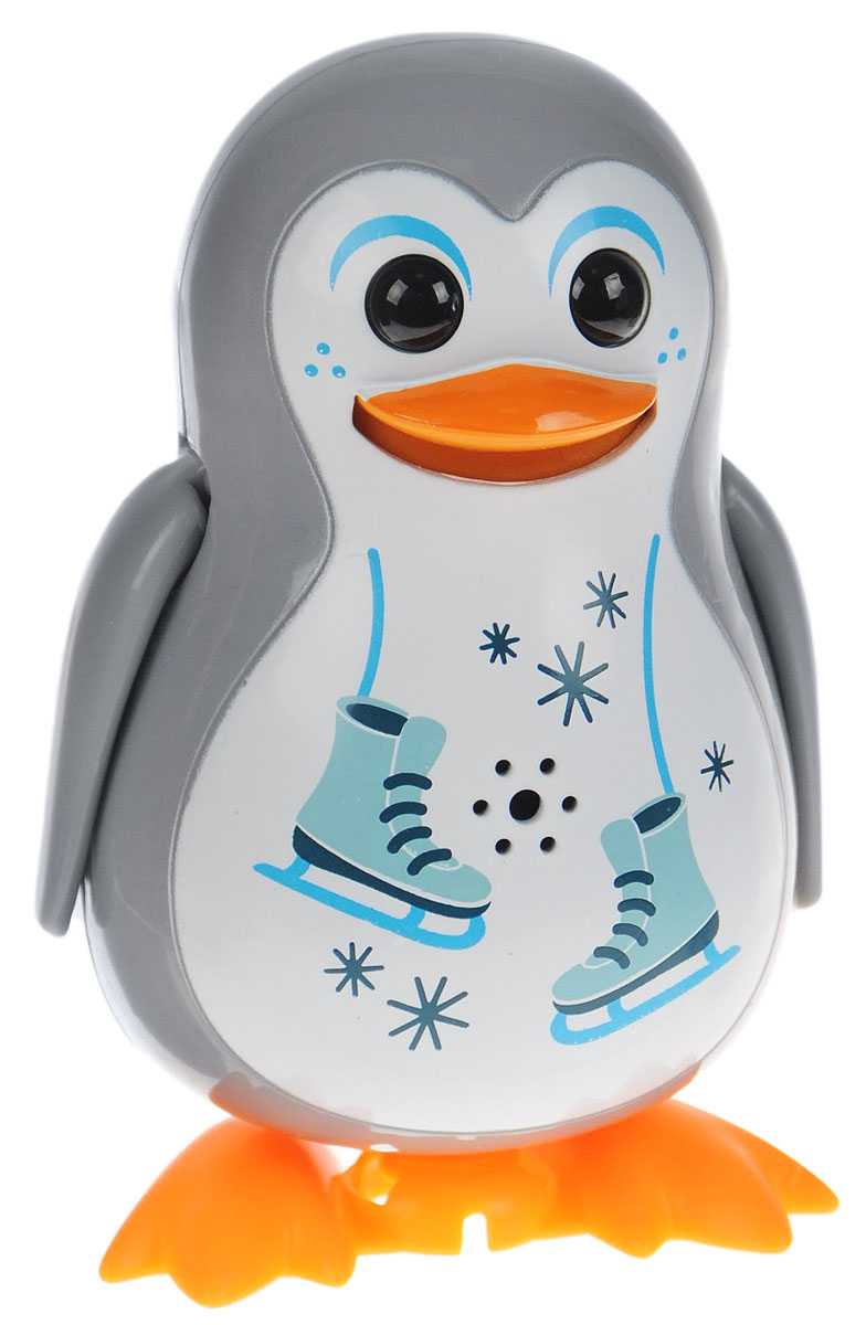 DigiFriends Интерактивная игрушка Пингвин Фигурист с кольцом88333-1 DigiFriends Интерактивная игрушка Пингвин Фигурист с кольцом88333-1У вас есть шанс получить уникального домашнего питомца - поющего пингвина. Не каждый может похвастаться этим. Эта умная игрушка интерактивная, она будет развлекать вас различными мелодиями, пением и ритмичными движениями. Чтобы активировать режим проигрывания мелодий достаточно посвистеть в свисток, который имеется в комплекте. Игрушка издает 55 вариантов мелодий и звуков. Кольцо-свисток может служить как переносной насест для пингвина. Ребенок может надеть кольцо на два пальца, закрепить там игрушку и свободно играть или даже бегать. Пингвин устойчив на любой ровной поверхности. Игрушка может качаться, крутиться, махать крыльями и шевелить клювом в такт мелодии. Игрушка работает в двух режимах: соло и хор. Можно синхронизировать неограниченное количество пингвинов или других персонажей DigiFriends. Главным в хоре становится персонаж, которого первого включили. Необходимо размещать DigiFriends на расстоянии не более 15 см от главной птицы/совы/пингвина. Такая игрушка...