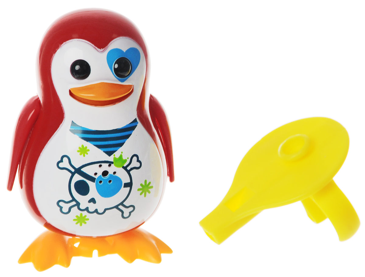 DigiFriends Интерактивная игрушка Пингвин Пират с кольцом88333-2 DigiFriends Интерактивная игрушка Пингвин Пират с кольцом88333-2У вас есть шанс получить уникального домашнего питомца - поющего пингвина. Не каждый может похвастаться этим. Эта умная игрушка интерактивная, она будет развлекать вас различными мелодиями, пением и ритмичными движениями. Чтобы активировать режим проигрывания мелодий достаточно посвистеть в свисток, который имеется в комплекте. Игрушка издает 55 вариантов мелодий и звуков. Кольцо-свисток может служить как переносной насест для пингвина. Ребенок может надеть кольцо на два пальца, закрепить там игрушку и свободно играть или даже бегать. Пингвин устойчив на любой ровной поверхности. Игрушка может качаться, крутиться, махать крыльями и шевелить клювом в такт мелодии. Игрушка работает в двух режимах: соло и хор. Можно синхронизировать неограниченное количество пингвинов или других персонажей DigiFriends. Главным в хоре становится персонаж, которого первого включили. Необходимо размещать DigiFriends на расстоянии не более 15 см от главной птицы/совы/пингвина. Такая игрушка...