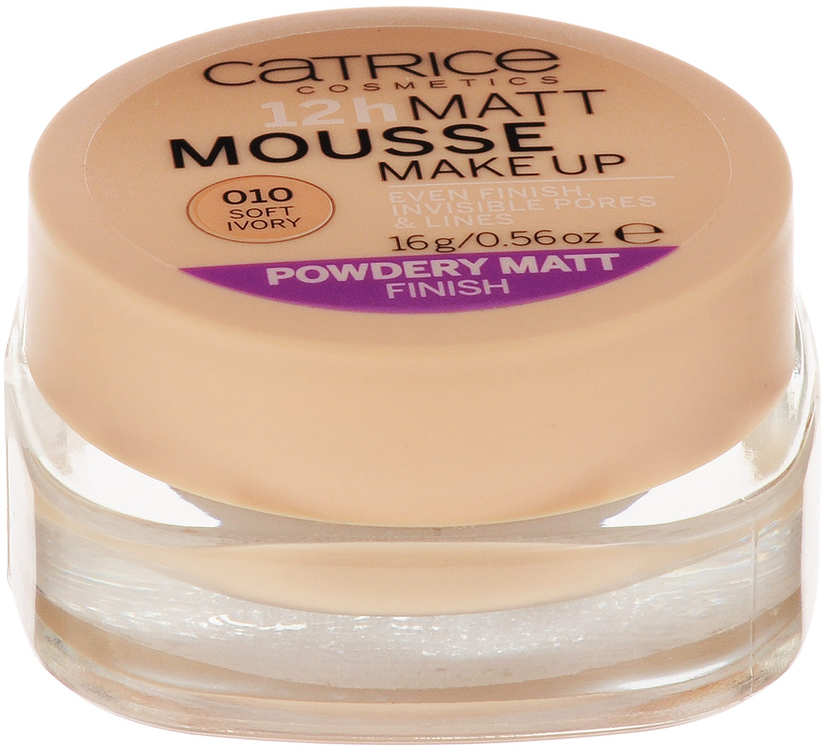 CATRICE Мусс матирующий для лица 12h Matt Mousse Make up 010 Soft Ivory, 16гр52906 CATRICE Мусс матирующий для лица 12h Matt Mousse Make up 010 Soft Ivory, 16гр52906Матирующий мусс CATRICE 12h Matt Mousse Make up - мусс отлично выровняет тон лица и поверхность кожи, матирует. Благодаря инновационной формуле средство обладает высокой стойкостью и защитой от пересыхания кожи.