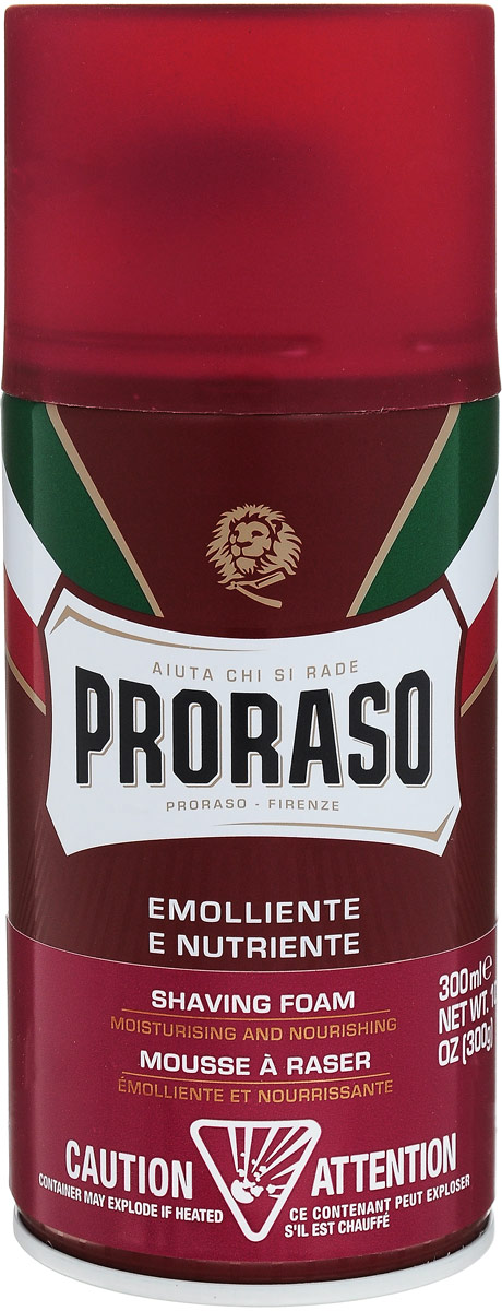 Proraso Пена для бритья питательная 300 мл401972 Proraso Пена для бритья питательная 300 мл401972Богатая и плотная пена наносится легко и быстро. Масло ши: сохраняет мягкость и эластичность кожи. Масло сандала: успокаивает кожу и снимает раздражение. Подходит для жесткой щетины и сухой кожи.