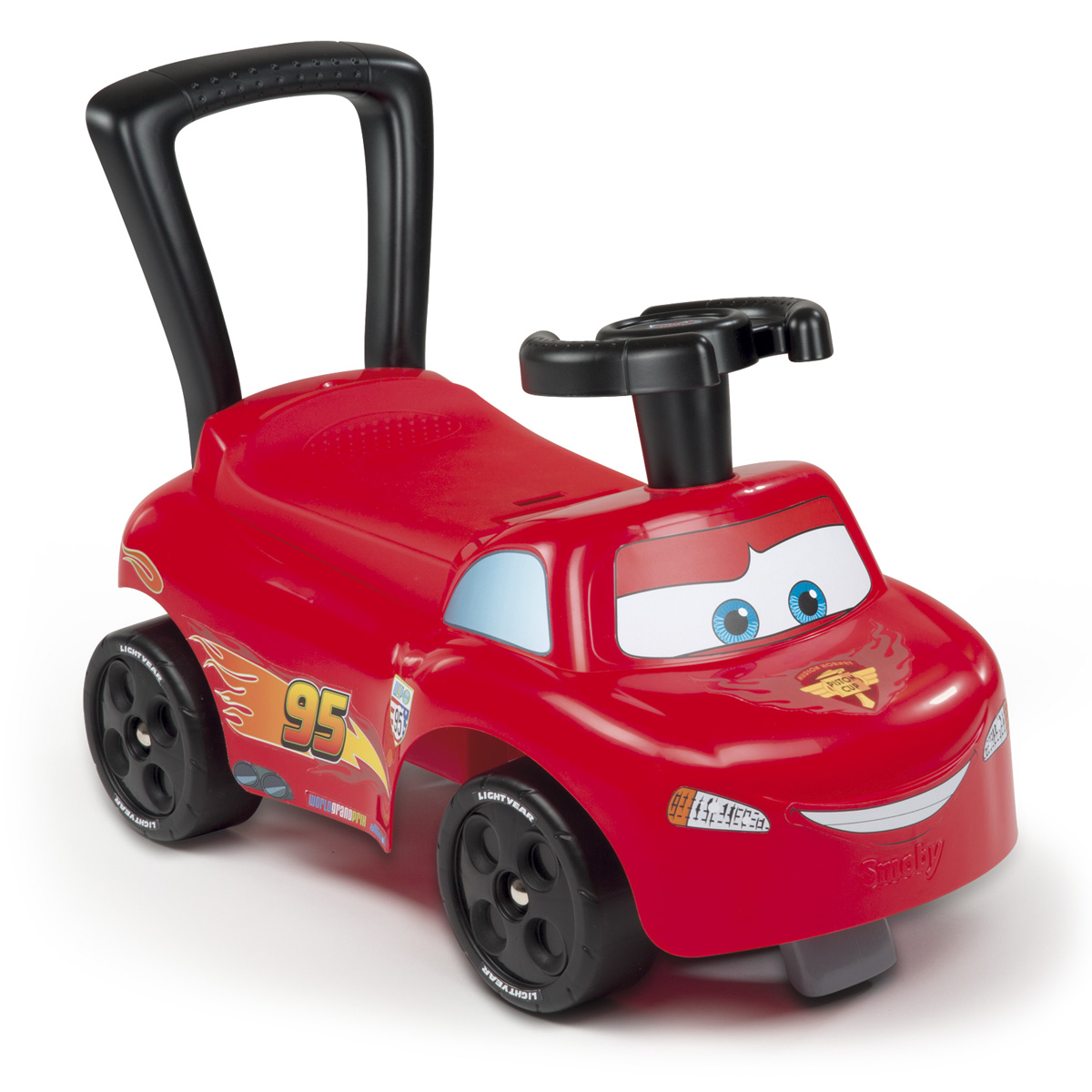 Smoby Каталка Тачки443013 Smoby Каталка Тачки443013Каталка обладает защитой от опрокидывания, ручкой-спинкой и ящиком под сиденьем. Каталка помогает ребенку развивать ноги и весело проводить время. Для детей от 10 месяцев.
