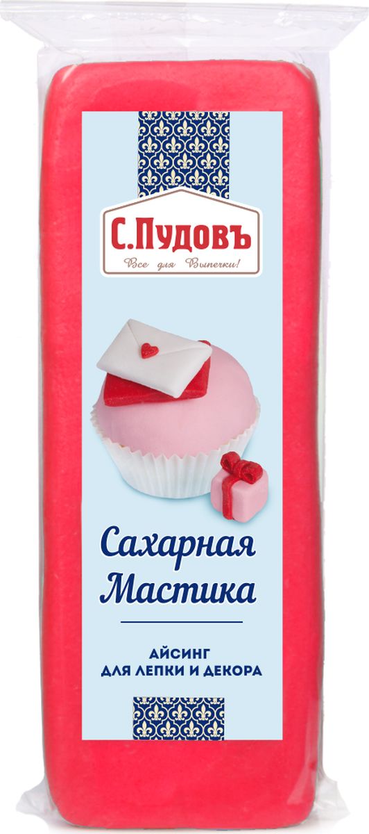 Пудовъ мастика сахарная розовая, 100 г4607012296764 Пудовъ мастика сахарная розовая, 100 г4607012296764Сахарная мастика розовая от Пудовъ применяется для украшения десертов: тортов, печенья, кексов, маффинов. Раскатывается в тонкий пласт, не рвется и не крошится. При создании фигурок податлив и пластичен. Имеет очень приятную консистенцию.