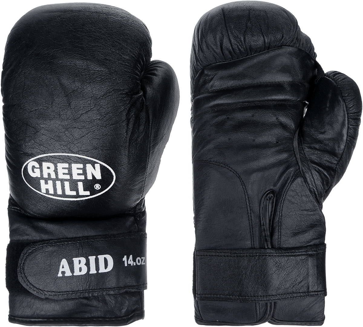 Перчатки боксерские Green Hill Abid, цвет: черный, белый. Вес 14 унцийBGA-2024 Перчатки боксерские Green Hill Abid, цвет: черный, белый. Вес 14 унцийBGA-2024Боксерские тренировочные перчатки Green Hill Abid выполнены из натуральной кожи. Они отлично подойдут для начинающих спортсменов. Мягкий наполнитель из очеса предотвращает любые травмы. Отверстия в районе ладони обеспечивают вентиляцию. Широкий ремень, охватывая запястье, полностью оборачивается вокруг манжеты, благодаря чему создается дополнительная защита лучезапястного сустава от травмирования. Застежка на липучке способствует быстрому и удобному одеванию перчаток, плотно фиксирует перчатки на руке.
