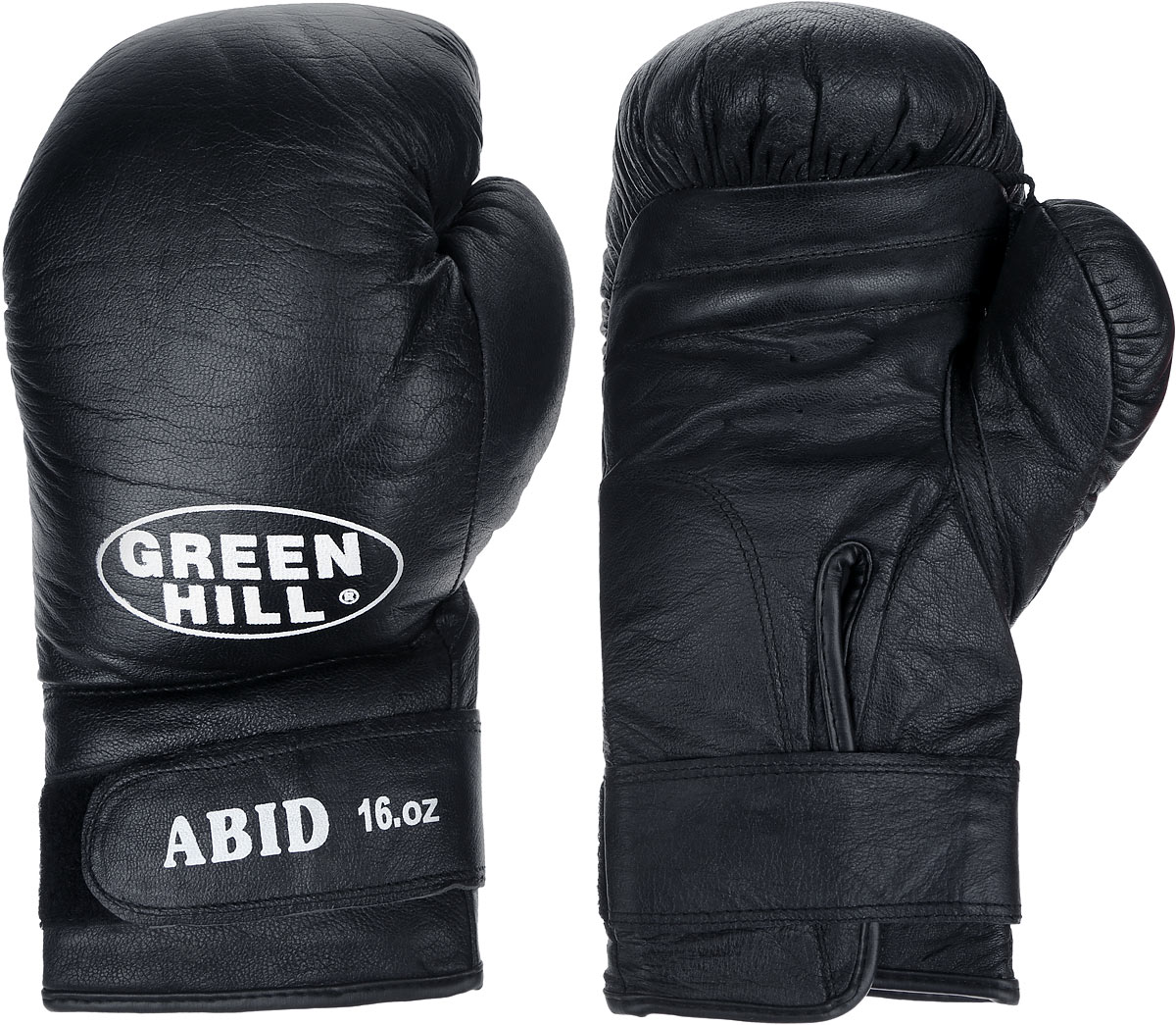 Перчатки боксерские Green Hill Abid, цвет: черный, белый. Вес 16 унцийBGA-2024 Перчатки боксерские Green Hill Abid, цвет: черный, белый. Вес 16 унцийBGA-2024Боксерские тренировочные перчатки Green Hill Abid выполнены из натуральной кожи. Они отлично подойдут для начинающих спортсменов. Мягкий наполнитель из очеса предотвращает любые травмы. Отверстия в районе ладони обеспечивают вентиляцию. Широкий ремень, охватывая запястье, полностью оборачивается вокруг манжеты, благодаря чему создается дополнительная защита лучезапястного сустава от травмирования. Застежка на липучке способствует быстрому и удобному одеванию перчаток, плотно фиксирует перчатки на руке.