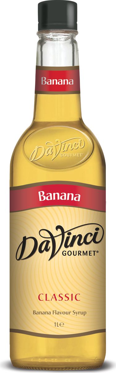 DaVinci Банан сироп, 1 л20393697 DaVinci Банан сироп, 1 л20393697Сироп Da Vinci Банан - экзотическое дополнение для ароматного кофе. Лакомство производит британская компания из натурального сырья, поэтому за качество напитка беспокоиться не стоит. Сироп Да Винчи Банан обладает ярким банановым ароматом и превосходным бананово-сливочным вкусом. Лакомство пользуется огромной популярностью в ресторанах и кофейнях всего мира. Сироп Da Vinci Банан можно использовать в кулинарии или приготовлении разнообразных блюд. Деликатесный продукт станет прекрасным угощение для ваших гостей, добавив сироп в чашечку душистого эспрессо, они будут в восторге. Сироп Да Винчи Банановый продается в классических пластиковых бутылках, которые удобно хранить на кухне.