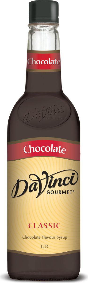 DaVinci Шоколад сироп, 1 л20393710 DaVinci Шоколад сироп, 1 л20393710Сироп Da Vinci Шоколад - станет идеальным дополнением для вашего кофе или других напитков. В состав продукта входят сахарный тростник и другие экологически чистые составляющие, которые делают сироп Да Винчи шоколад неповторимым десертом. Топпинг обладает ярковыраженным ароматом какао- бобов, а во вкусе присутствуют насыщенные нотки горького шоколада. Десертное украшение придаст душистому напитку необычную изюминку и сделает кофе еще вкуснее. Сироп Da Vinci Шоколад пользуется огромным успехом у кофеен и ресторан по всему миру благодаря своему первоклассному качеству и неповторимому вкусу. На полках магазинов можно увидеть этот десерт в оригинальных пластиковых бутылках с яркой этикеткой, поэтому мимо него вы точно не пройдете.