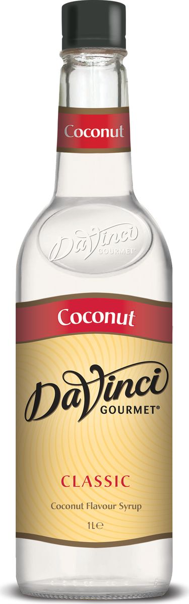 DaVinci Кокос сироп, 1 л20393715 DaVinci Кокос сироп, 1 л20393715Сироп Da Vinci Кокос наполнит ваш утренний кофе экзотическими и тропическими нотками. Лакомство удивит своим высоким качеством, которое абсолютно соответствует цене. Многие кофеманы уже давно по достоинству оценили превосходные характеристики сиропа Да Винчи Кокос. Сладкий деликатес - идеальная добавка к роскошному бодрящему напитку. В сиропе Да Винчи Кокос отчетливо чувствуются великолепные оттенки экзотических фруктов и тропических сладостей. Деликатес можно применять для приправы к мороженому, лимонаду и молочным напиткам. Сироп Da Vinci Кокос разливается в классические литровые пластиковые бутылки, на которую наклеиваются красивые этикетки. Великолепная сладкая добавка - то, что вам нужно для кофейной церемонии.