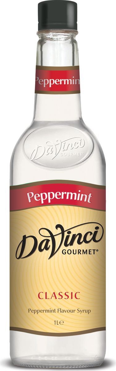 DaVinci Перечная мята сироп, 1 л20393727 DaVinci Перечная мята сироп, 1 л20393727Сироп Da Vinci Мята - освежающий деликатес, который идеально подходит для добавления в ароматный кофе. Сладкое лакомство производит британская компания, которая славится своими роскошными сиропами по всему миру. Сироп Да Винчи Мята содержит только натуральные ингредиенты, делающие продукт неповторимым изыском. Деликатесный сироп обладает аромат свежей мяты, а во вкусе гармонично сочетаются оттенки освежающей мяты и цветочные тона. Лакомство можно использовать как оригинальное дополнение не только к кофе, но и мороженому и различным десертам. Сироп Da Vinci Мята подарит вашему кофе освежающий аромат и запах мяты, покоряющие с первого глотка.