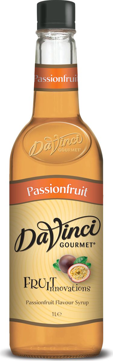 DaVinci Маракуйя сироп, 1 л20294398 DaVinci Маракуйя сироп, 1 л20294398Сироп Da Vinci Маракуйя - это ароматная добавка, характеризующаяся насыщенным оранжево-красным цветом, тягучей консистенцией и ярким вкусом спелых тропических фруктов. Сироп Да Винчи Маракуйя создан на основе натурального высококачественного сырья: фруктового сока маракуйи, тростникового сахара и очищенной воды. Продукт обладает внушительным сроком годности благодаря высокой концентрации сахара, который выступает в качестве натурального консерванта. Сироп Da Vinci Маракуйя используется весьма экономично, поэтому одной бутылки объемом 1 литр вам хватит для приготовления множества оригинальных напитков и блюд. Сироп Да Винчи Маракуйя великолепен не только для домашнего использования, но и для профессиональной сферы. Так, многие бариста, бармены и кондитеры не представляют свое творчество без этой сладкой добавки. Экзотический аромат сиропа подарит вам незабываемые эмоции и моментально поднимет настроение!