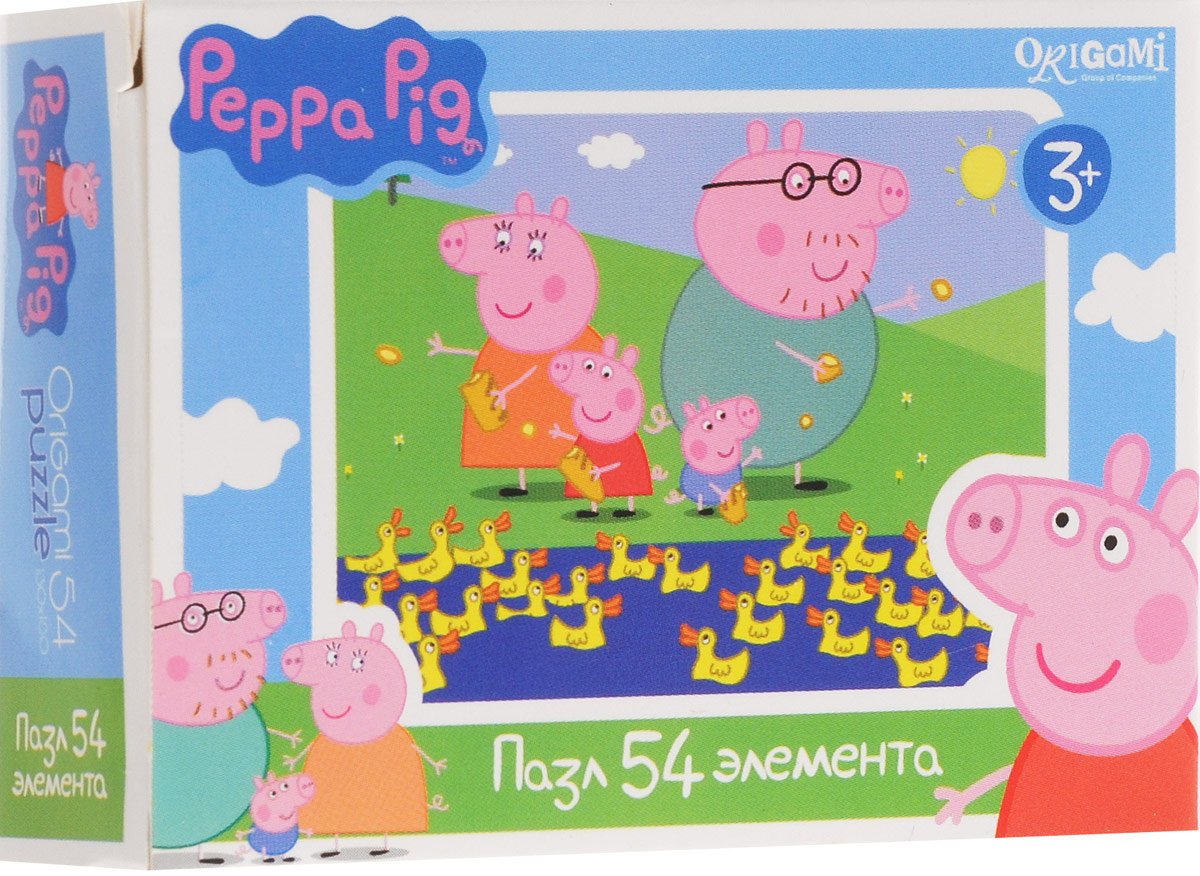 Оригами Пазл для малышей Peppa Pig Уточки1595_утки Оригами Пазл для малышей Peppa Pig Уточки1595_уткиПазл для малышей Оригами Peppa Pig. Уточки придется по душе всем юным поклонникам свинки Пеппы. Собрав этот пазл, включающий в себя 54 элемента, вы получите картинку с изображением сюжета из популярного мультфильма. Пазл - великолепная игра для семейного досуга. Сегодня собирание пазлов стало особенно популярным, главным образом, благодаря своей многообразной тематике, способной удовлетворить самый взыскательный вкус. А для детей это не только интересно, но и полезно. Собирание пазла развивает мелкую моторику у ребенка, тренирует наблюдательность, логическое мышление, знакомит с окружающим миром, с цветом и разнообразными формами.