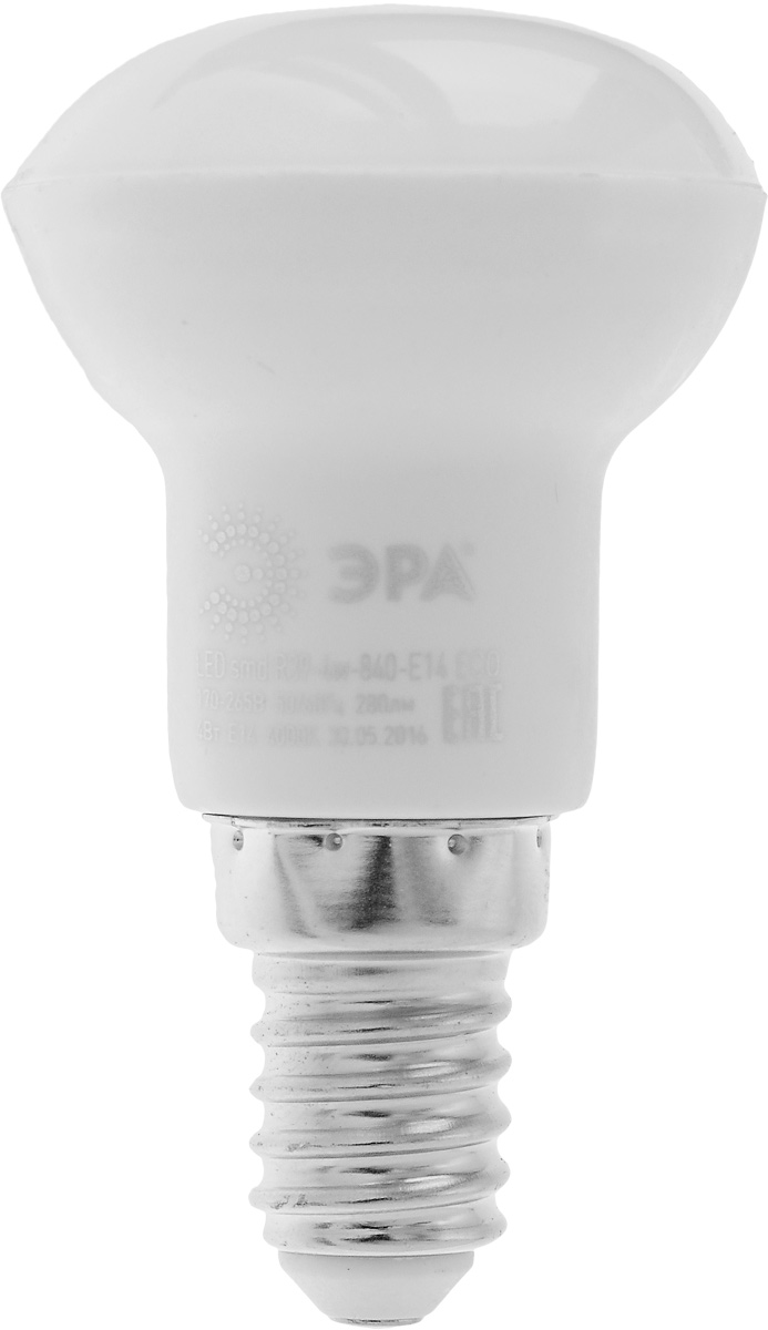 Лампа светодиодная ЭРА, цоколь E14, 170-265V, 4W, 4000К5055945536607 Лампа светодиодная ЭРА, цоколь E14, 170-265V, 4W, 4000К5055945536607Светодиодная лампа ЭРА является самым перспективным источником света. Основным преимуществом данного источника света является длительный срок службы и очень низкое энергопотребление, так, например, по сравнению с обычной лампой накаливания светодиодная лампа служит в среднем в 50 раз дольше и потребляет в 10-15 раз меньше электроэнергии. При этом светодиодная лампа практически не подвержена механическому воздействию из-за прочной конструкции и позволяет получить любой цвет светового потока, что, несомненно, расширяет возможности применения и позволяет создавать новые решения в области освещения. Особенности серии Eco: Предназначена для обычного потребителя Цена ниже, чем цена компактной люминесцентной лампы Световая отдача источников света - 70-80 лм/Вт Срок службы составляет 25000 часов Гарантия - 1 год. Работа в цепи с выключателем с подсветкой не рекомендована.