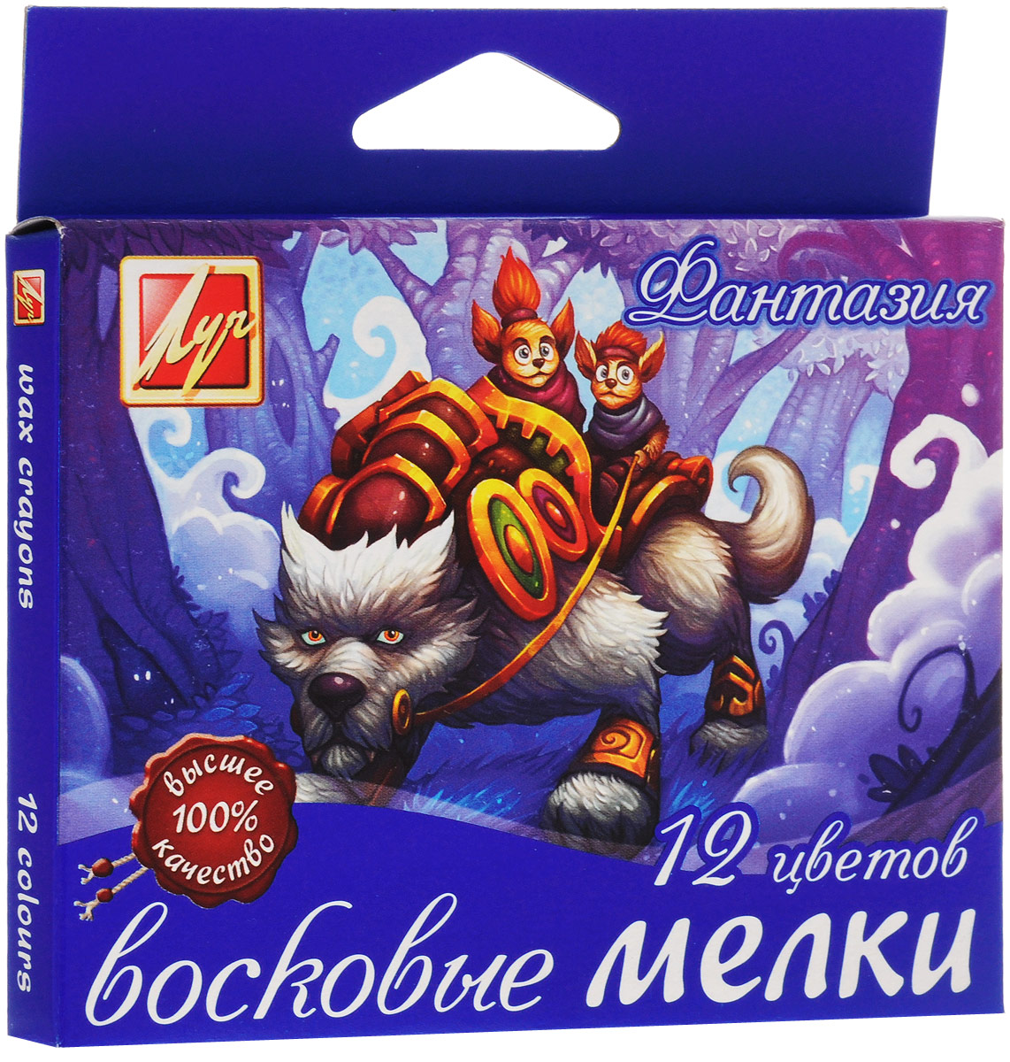 Луч Набор восковых мелков Фантазия 12 цветов25С 1520-08_синий Луч Набор восковых мелков Фантазия 12 цветов25С 1520-08_синийНабор восковых мелков Луч Фантазия предназначен для детского творчества. Изготовлены на основе природных восков с добавлением масла, вследствие чего рисуют мягко, хорошо укрывая поверхность. Мелки круглой формы. Легко затачиваются, не ломаются, оставляют ровный след. Подходят для рисования на картоне, бумаге, дереве. Набор восковых мелков Луч Фантазия откроет юным художникам новые горизонты для творчества, а также поможет отлично развить мелкую моторику рук, цветовое восприятие, фантазию и воображение. В наборе 12 ярких насыщенных цветов.