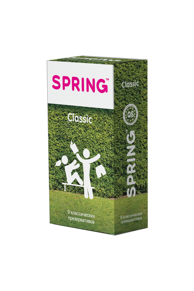 Презервативы SPRING™ Classcic, классические, 9 шт.202 Презервативы SPRING™ Classcic, классические, 9 шт.202Гладкие нежные презервативы с оптимальным количеством гипоаллергеннои? силиконовой смазки для комфорта и безопасности обоих партнеров.