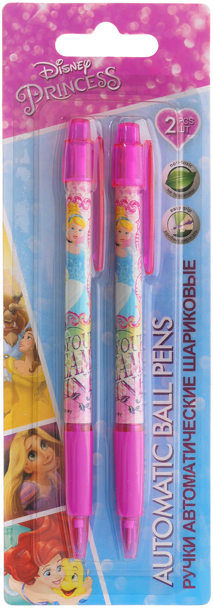 Disney Princess Набор шариковых ручек цвет чернил синий 2 штPRDB-US1-116-BL2 Disney Princess Набор шариковых ручек цвет чернил синий 2 штPRDB-US1-116-BL2Автоматические шариковые ручки Disney Princess станут незаменимым атрибутом в учебе любой школьницы. Каждая ручка снабжена резиновым упором для пальцев, который обеспечивает комфортное письмо. Подача стержня производится путем нажатия на кнопку в верхней части ручки. Качественный пишущий узел. В наборе две ручки со стержнями синего цвета.