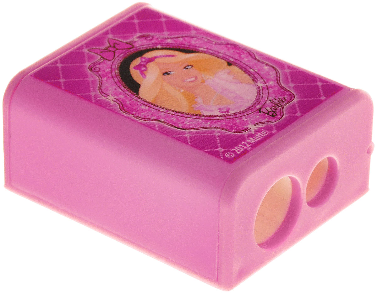 Barbie Точилка с двумя отверстиямиBRAB-US1-221-BL1 Barbie Точилка с двумя отверстиямиBRAB-US1-221-BL1Яркая точилка Barbie с двумя отверстиями для цветных и чернографитных карандашей диаметром 8 мм и 11,5 мм поднимет настроение любому, кто возьмет ее в руки. Карандаш затачивается легко и аккуратно, а опилки после заточки остаются в специальном контейнере. Точилка оформлена изображением очаровательной Барби.