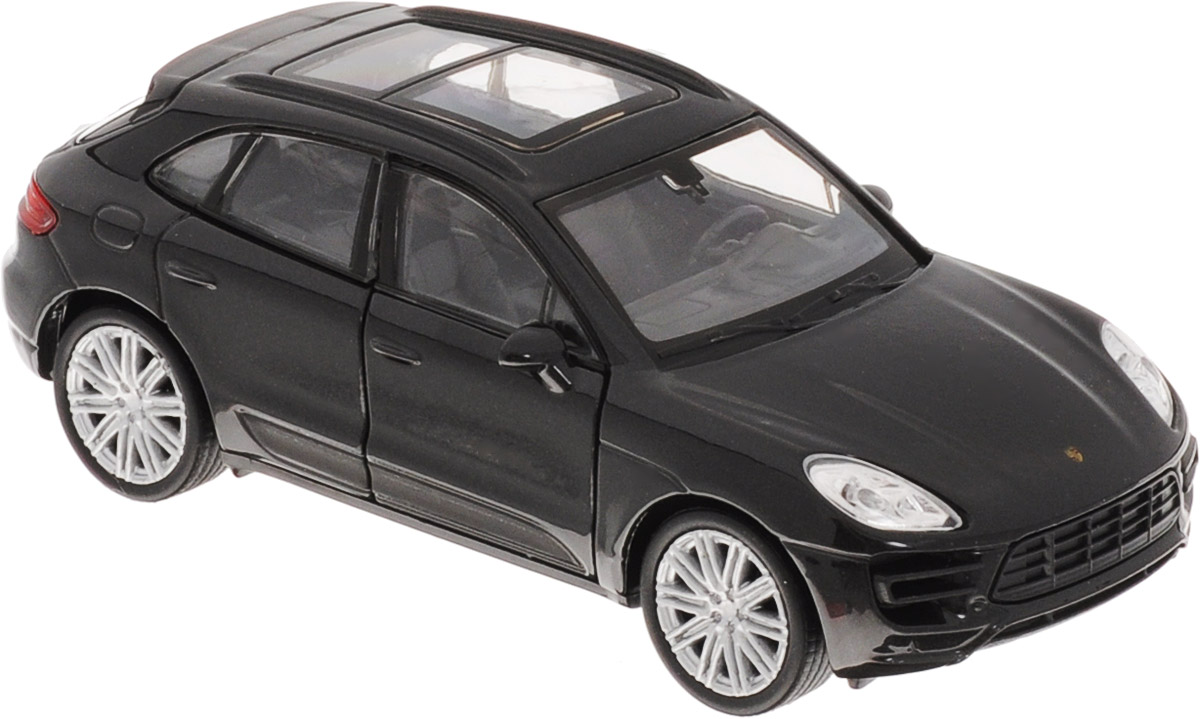 Welly Модель автомобиля Porsche Macan Turbo цвет черный43673_черный Welly Модель автомобиля Porsche Macan Turbo цвет черный43673_черныйМодель автомобиля Welly Porsche Macan Turbo - отличный подарок как ребенку, так и взрослому коллекционеру. Благодаря броской внешности, а также великолепной точности, с которой создатели этой модели масштабом 1:34 передали внешний вид настоящего автомобиля, модель станет подлинным украшением любой коллекции авто. Машина будет долго служить своему владельцу благодаря металлическому корпусу с элементами из пластика. Передние дверцы машины открываются, шины обеспечивают отличное сцепление с любой поверхностью пола. Машинка оснащена инерционным механизмом: достаточно немного отвести машинку назад, и затем отпустить, и она быстро поедет вперед. Модель автомобиля Welly Porsche Macan Turbo обязательно понравится вашему ребенку и станет достойным экспонатом любой коллекции.