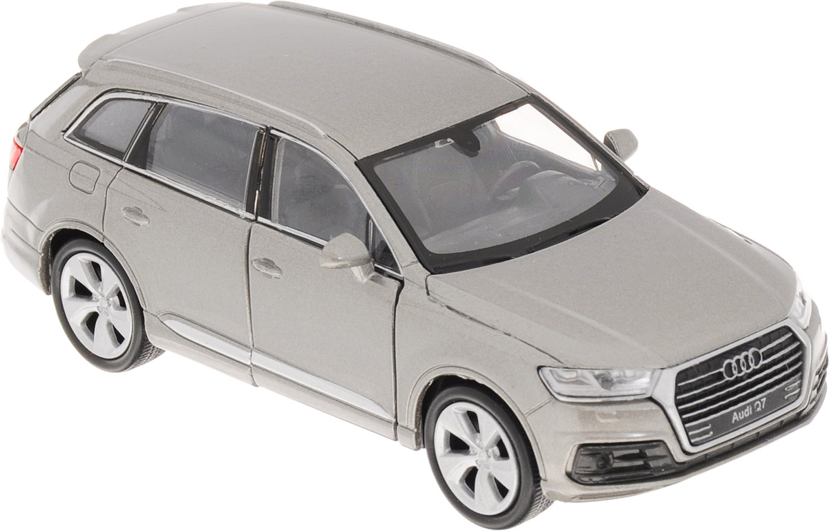Welly Модель автомобиля Audi Q7 цвет серый43706_серый Welly Модель автомобиля Audi Q7 цвет серый43706_серыйМодель автомобиля Welly Audi Q7 - отличный подарок как ребенку, так и взрослому коллекционеру. Благодаря броской внешности, а также великолепной точности, с которой создатели этой модели масштабом 1:34 передали внешний вид настоящего автомобиля, модель станет подлинным украшением любой коллекции авто. Машина будет долго служить своему владельцу благодаря металлическому корпусу с элементами из пластика. Передние дверцы машины открываются, шины обеспечивают отличное сцепление с любой поверхностью пола. Машинка оснащена инерционным механизмом: достаточно немного отвести машинку назад, и затем отпустить, и она быстро поедет вперед. Модель автомобиля Welly Audi Q7 обязательно понравится вашему ребенку и станет достойным экспонатом любой коллекции.