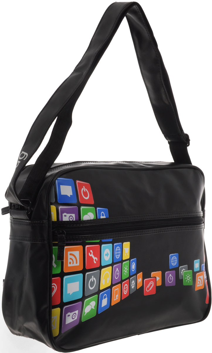 Walker Сумка школьная Fun iBag42065/80 Walker Сумка школьная Fun iBag42065/80Школьная сумка Walker Fun iBag станет не только практичным, но и стильным школьным аксессуаром. Сумка выполнена из прочного материала и закрывается на застежку-молнию. Состоит сумка из одного вместительного отделения, в котором без труда поместится все необходимое. Внутри отделения расположены два открытых кармана. На лицевой стороне сумки находится вместительный карман на молнии, в который поместятся все канцелярские принадлежности. Прочный регулируемый ремень надежно удержит значительный вес содержимого сумки. Сумка украшена оригинальными разноцветными изображениями. Прочная и вместительная сумка Walker Fun iBag смотрится элегантно в любой ситуации. Идеальный выбор для школы, университета или досуга.