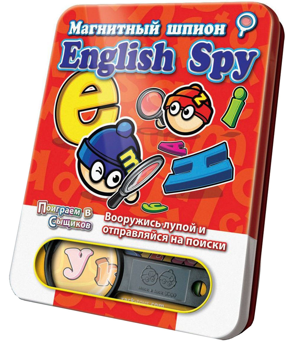 Mack & Zack Обучающая игра English SpySP_ABC Mack & Zack Обучающая игра English SpySP_ABCНовая игра MACK&ZACK English Spy из серии Шпионские игры - это быстрая дорожная игра, основанная на внимательности и скорости реакции. English Spy - единственная обучающая игра серии. Вам нужно находить не предметы, а буквы английского алфавита. Таким образом, игра развивает не только внимательность, но и знание английских букв. Игровой процесс очень прост. У вас есть игровое поле, на котором изображено много-много различных предметов. Вы крутите волчок, и он показывает вам на один из предметов. Теперь вы должны найти эти предметы на поле за минимальное количество времени. Все игроки по очереди называют получившиеся результаты. Кто назвал правильный результат первым, признается победителем.