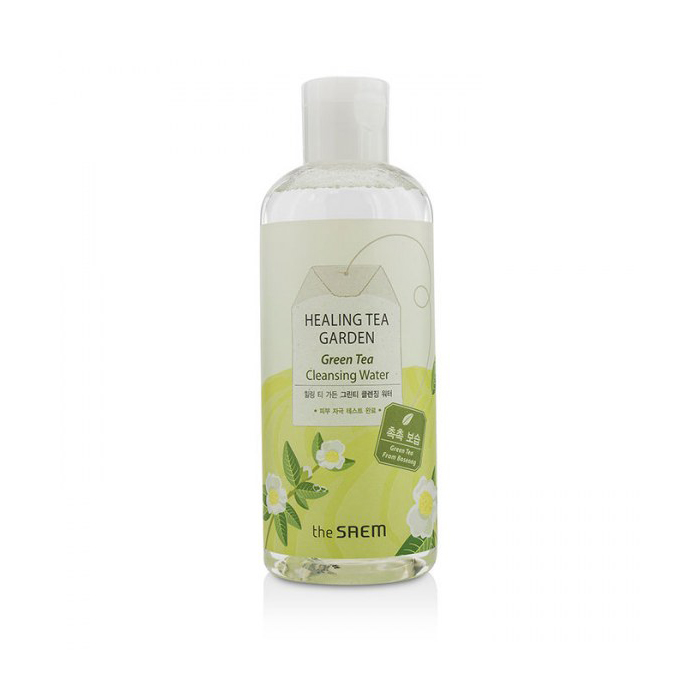 The Saem Средство для снятия макияжа с глаз и губ Healing Tea Garden Green Tea Lip & Eye Remover, 150 млСМ1263 The Saem Средство для снятия макияжа с глаз и губ Healing Tea Garden Green Tea Lip & Eye Remover, 150 млСМ1263Очищающая вода с экстрактом зеленого чая – эффективное средство для мягкого очищения и интенсивного увлажнения кожи. Вода содержит полифенолы зеленого чая, которые обладают противовоспалительным и антибактериальным действием, способствуют проникновению биологически активных веществ в кожу и снабжает клетки кислородом, усиливает защитные свойства кожи, уменьшает отеки. Не только удаляет с кожи макияж и ежедневные загрязнения, но и интенсивно увлажняет кожу, делает её мягкой и свежей. В воде НЕ содержатся искусственные красители и отдушки, бензофенон, парабены, продукты животного происхождения, минеральные масла и тальк. Обьём: 150 мл