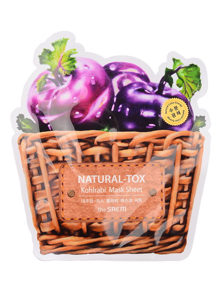 The Saem Маска тканевая кольраби Natural-tox Kohlrabi Mask Sheet, 20 грСМ2127 The Saem Маска тканевая кольраби Natural-tox Kohlrabi Mask Sheet, 20 грСМ2127Тканевая маска содержит экстракт кольраби (10000 ppm). Кольраби, богатая витаминами, белками, углеводами, серосодержащими веществами, минеральными солями, клетчаткой, эффективно питает и увлажняет кожу лица. Большое количество витамина С интенсивно стимулирует процессы обновления и омоложения в коже: выравнивает цвет лица, усиливает синтез коллагена, повышает защитные функции, оказывает мощное антиоксидантное воздействие. В результате кожа приобретает здоровый и притягательный сияющий вид.