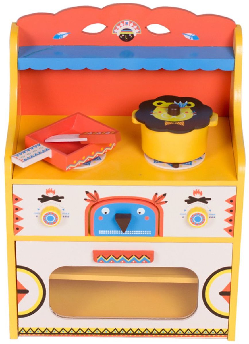 Kids4Kids Игрушечная кухня Модный поваренок#1115 Kids4Kids Игрушечная кухня Модный поваренок#1115Детская кухня - любимое место для сюжетных игр маленьких поварят. Множество игровых сюжетов, связанных с кулинарией, не дадут заскучать маленькому ребенку. В комплект входит кухонная утварь: кастрюля в виде львенка, сковорода, нож-лопатка. Отдельное место для хранения кухонных принадлежностей поможет приучить ребенка к чистоте и порядку с раннего детства. Ручки регулирования огня со звуковыми эффектами. Размеры (ВхШхГ), см: 48х26х2Игрушка отлично впишется в интерьер детской станет любимым развлечением детей. Такая насыщенная игра превосходно развивает воображение и логику, положительно сказывается на координации движений и зрительной координации, тренирует память и внимание.Игрушка изготовлена из высококачественного экологически чистого дерева, что очень важно при выборе детских товаров. Необычный дизайн подойдет и мальчикам, и девочкам.