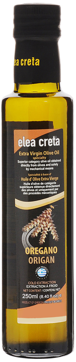 Elea Creta масло оливковое Extra Virgin с орегано, 250 мл81.0022,1 Elea Creta масло оливковое Extra Virgin с орегано, 250 мл81.0022,1Оливковое нерафинированное масло Elea Creta Extra Virgin холодного отжима с натуральным экстрактом орегано. Отлично сочетается с блюдами из овощей и бобовых, пастой, рыбой, приготовленной на гриле, жареным красным мясом. Не содержит холестерин.