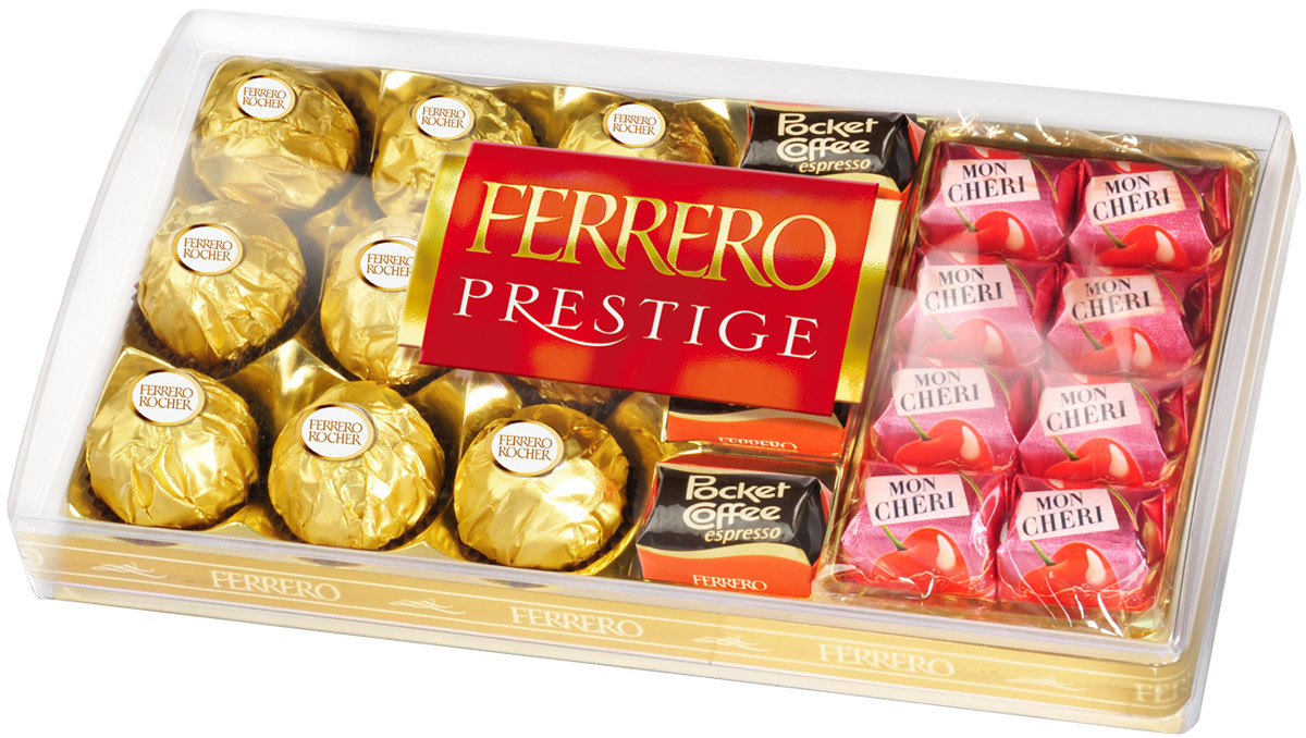 Ferrero "Prestige" набор конфет: Mon Cheri, Ferrero Rocher, Pocket Coffee espresso, 246 г