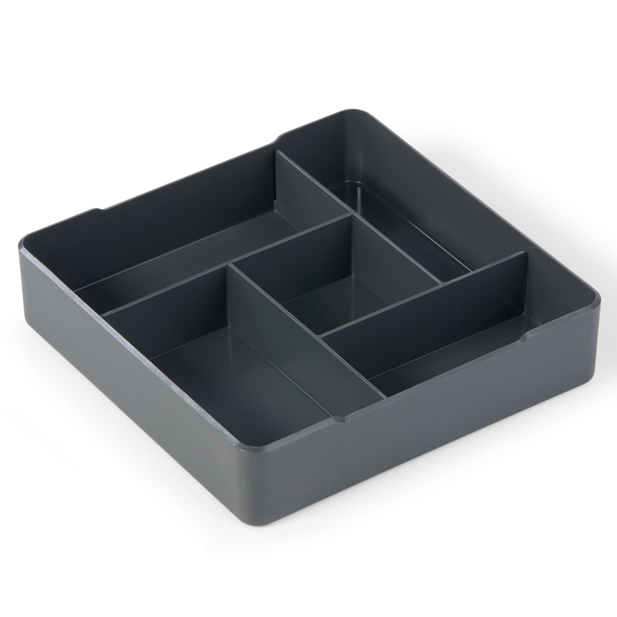 Лоток-сортировщик Durable Coffee Point, 21 x 21 x 4,8 см3386-58 Лоток-сортировщик Durable Coffee Point, 21 x 21 x 4,8 см3386-58Квадратный лоток для сервировки из высококачественного пластика. Благодаря наличию нескольких отделений отлично подходит для хранения и подачи чайных и кофейных принадлежностей: порционного сахара, молока в капсулах, шоколадных батончиков и т.д. Имеет отделение для мини-контейнера для мелкого мусора COFFEE POINT BIN. Прекрасно интегрируется в бокс COFFEE POINT. - безопасен для продуктов питания - пригоден для мытья в посудомоечной машине - выполнен из высококачественного пластика (ABS) - наличие отделений для чайных и кофейных принадлежностей
