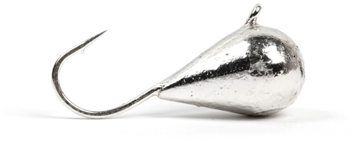 Мормышка вольфрамовая Asseri "Капля", с ушком, цвет: серебро, диаметр 7,5 мм, вес 5,1 г, 5 шт