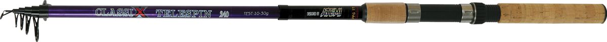 Спиннинг телескопический Atemi CLASSIX Telespin, с пробковой ручкой, 2,4 м, 10-30 г205-06241 Спиннинг телескопический Atemi CLASSIX Telespin, с пробковой ручкой, 2,4 м, 10-30 г205-06241Спиннинг телескопический ATEMI CLASSIX Telespin 2,40м ручка пробка Бренд: Атеми Вид: телескопическое Состав: облегченое стекловолокно Секции: 6 Длина: 2,4 м Тест: 20-40 г Тест (макс.): 40 г Строй: сложный (medium heavy) Материал рукоятки: неопрен Кольца: Да Цвет: черно-синий Катушкодержатель: Да Сертификат качества: Сертификации не подлежит Гарантия: Да Транспортировочная длина, см: 55 Размеры упаковки: 55 х 2,5 х 3 см Произведено: КНР